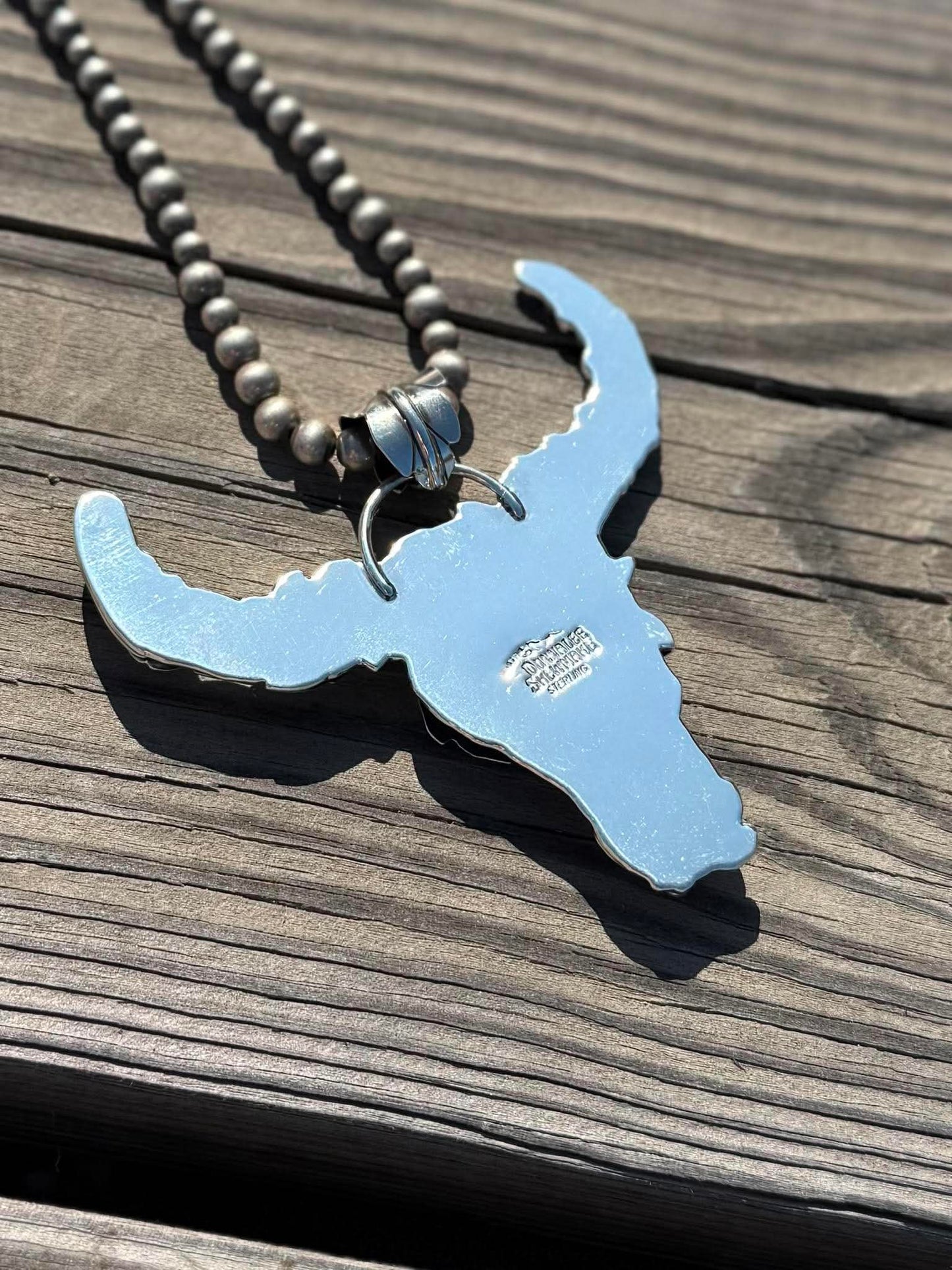 Mine 8 Turquoise Longhorn Statement Pendant – Sterling Silver | One of a Kind