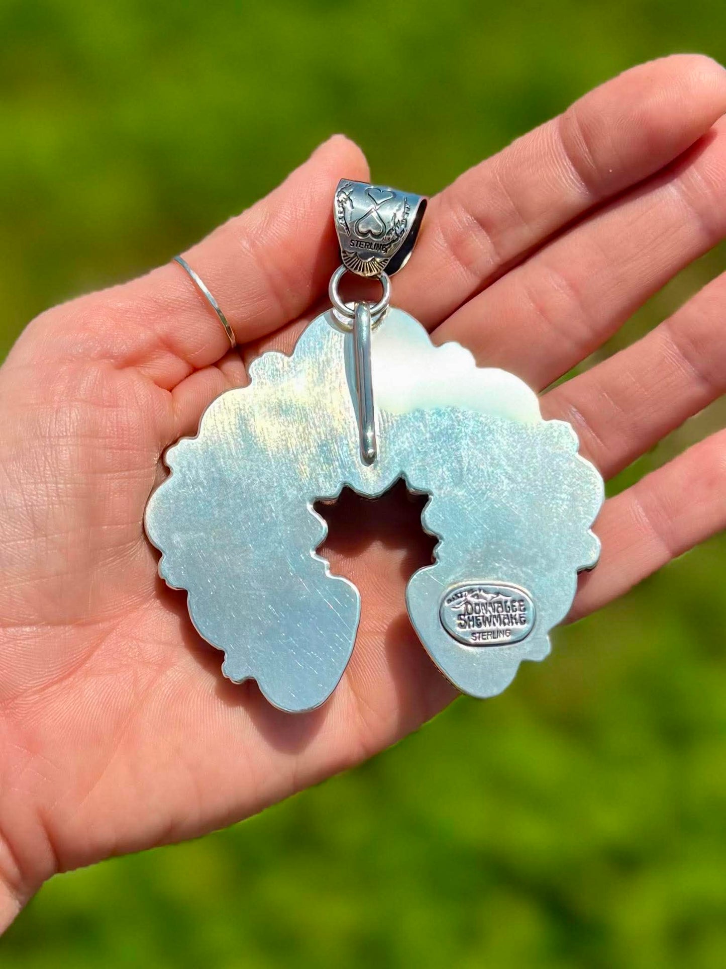 Naja Statement Pendant – Cheetah Agate, Royston Turquoise & Sterling Silver | One of a Kind