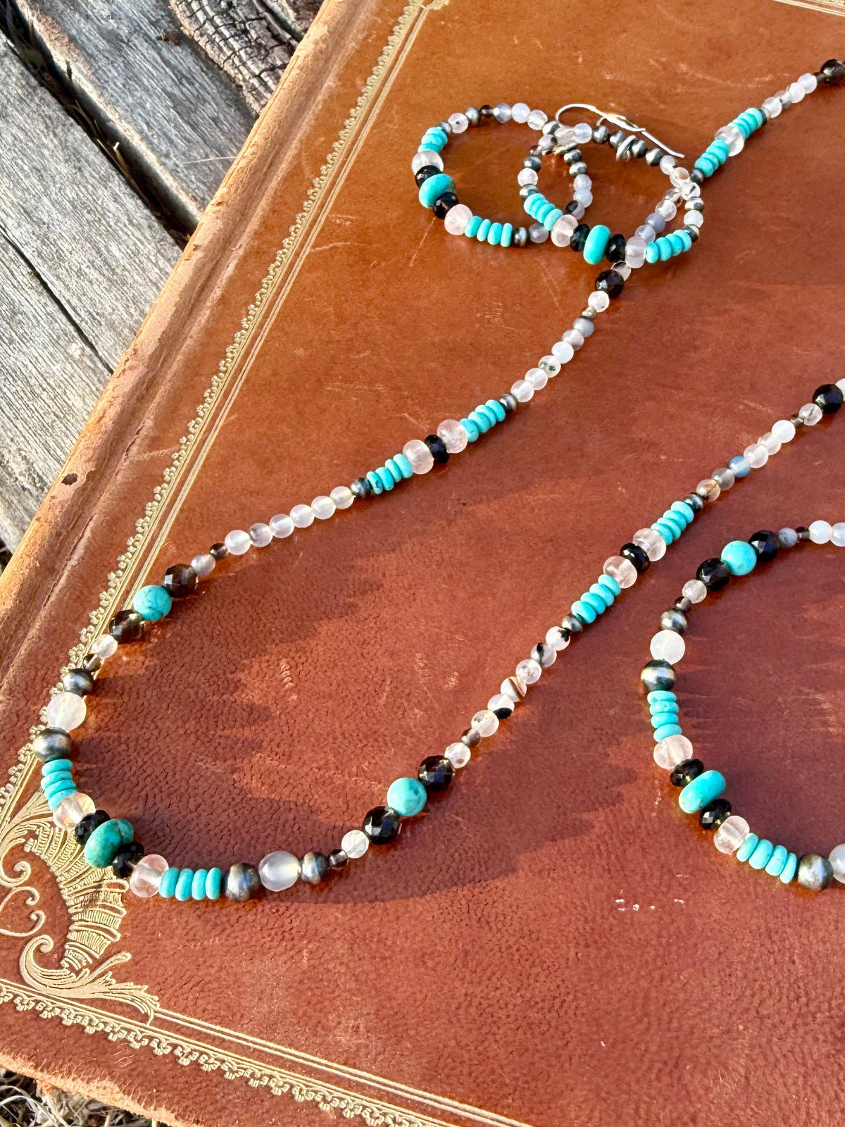 Montana Agate, Kingman Turquoise & Gemstone Three-Piece Jewelry Set | Montana Collection
