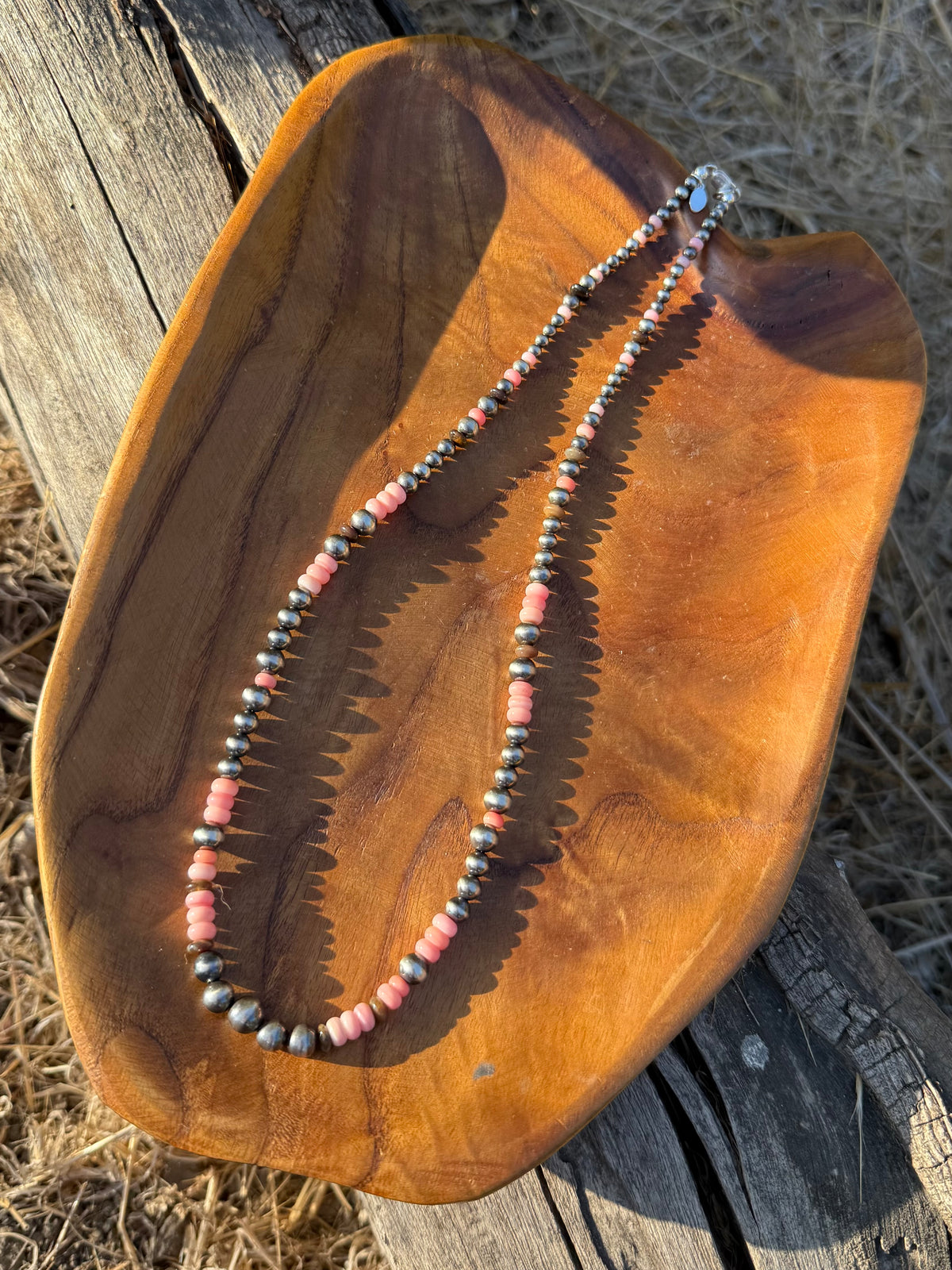 Pink Conch, Montana Agate & Sterling Silver Pearl Necklace | Montana Collection
