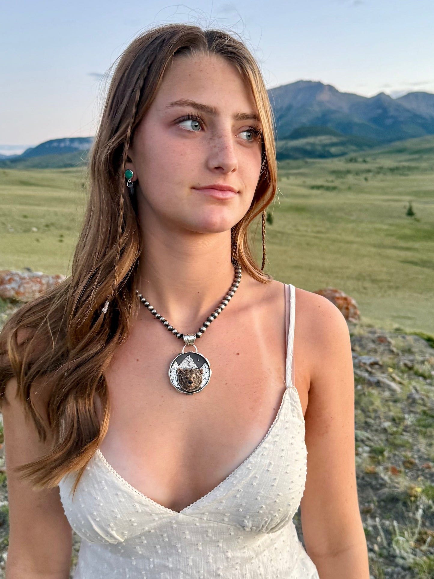 Montana Agate & Kingman Turquoise Earring Jackets | Montana Collection