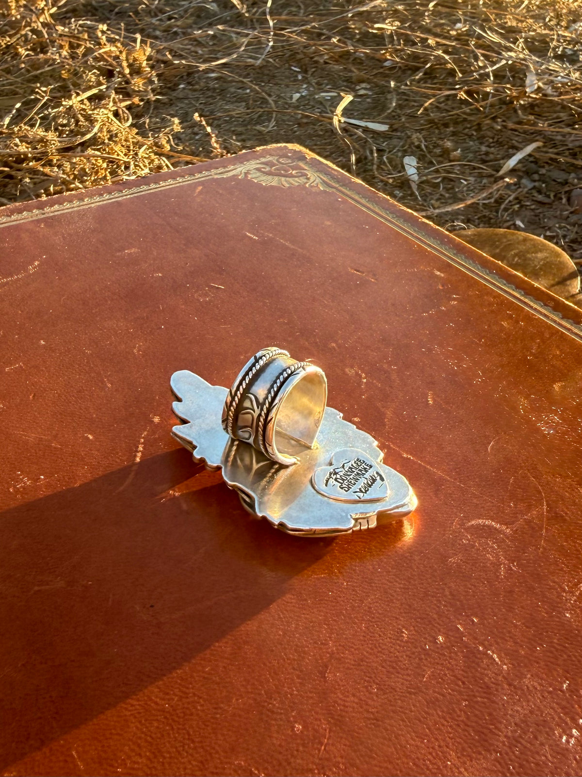 Spotted Fawn Jasper Botanical Statement Ring | Sterling Silver | Montana Collection