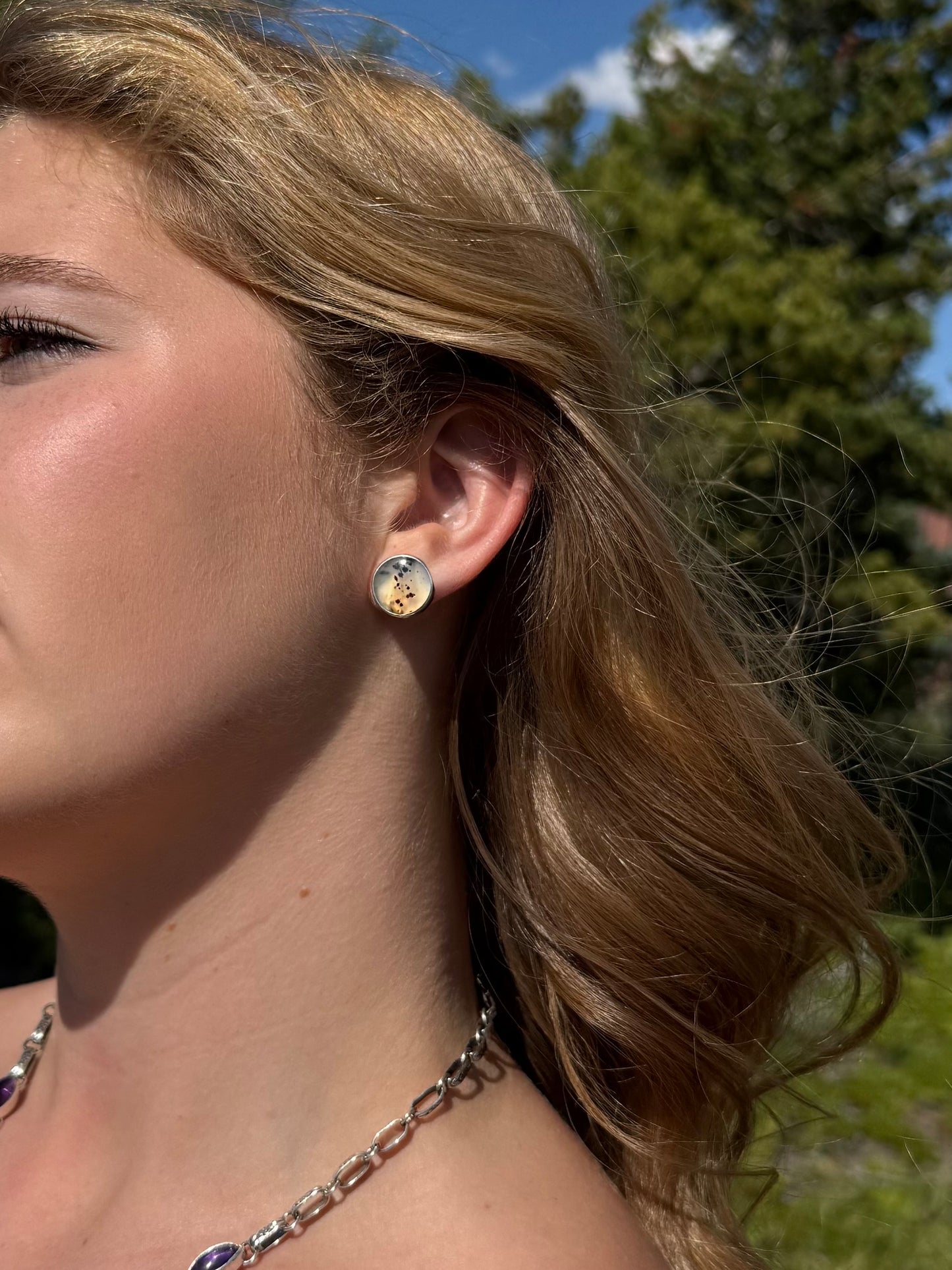 Montana Agate Stud Earrings | Montana Collection