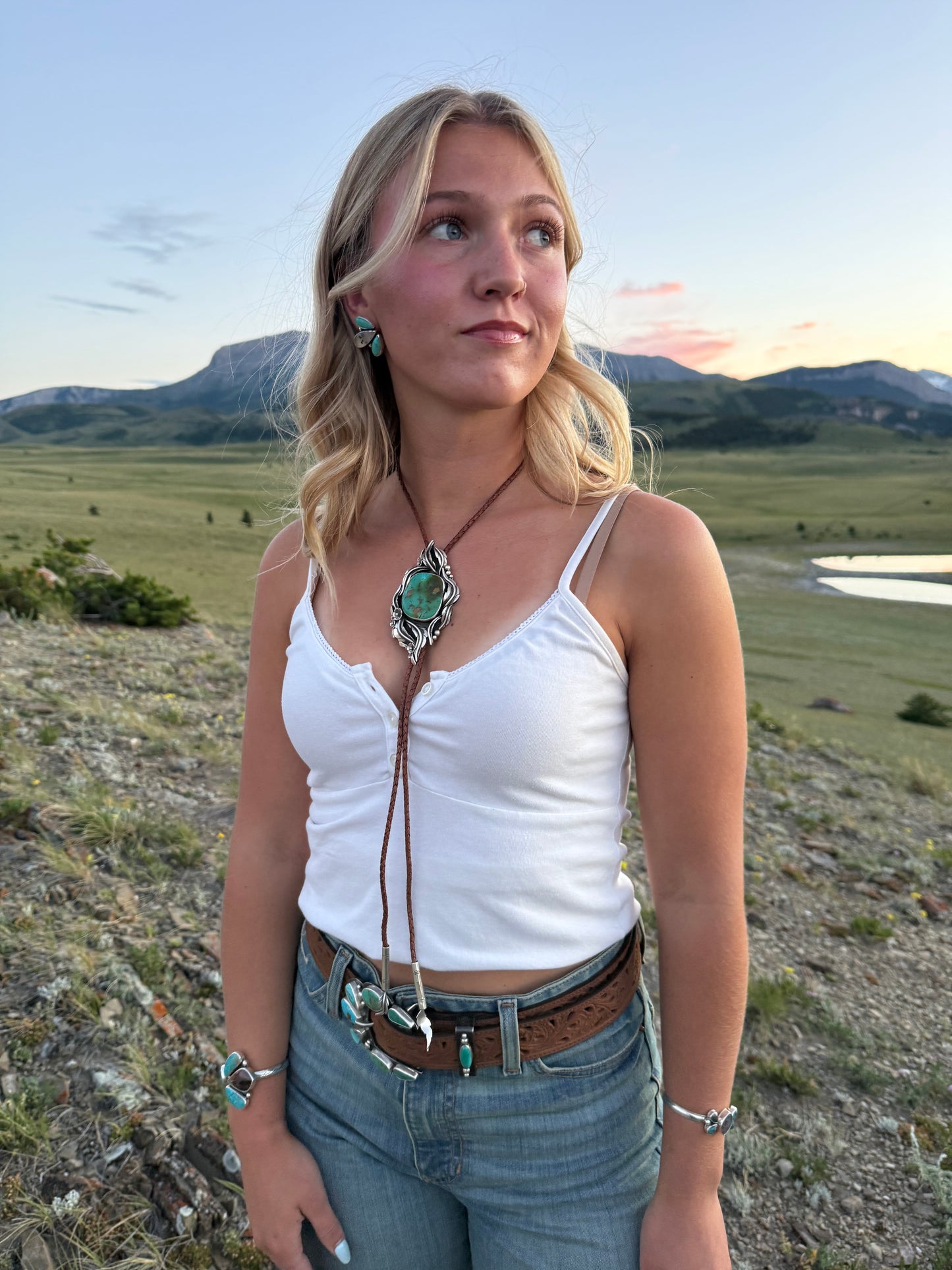 Royston Turquoise Boho Bolo Tie | Montana Collection