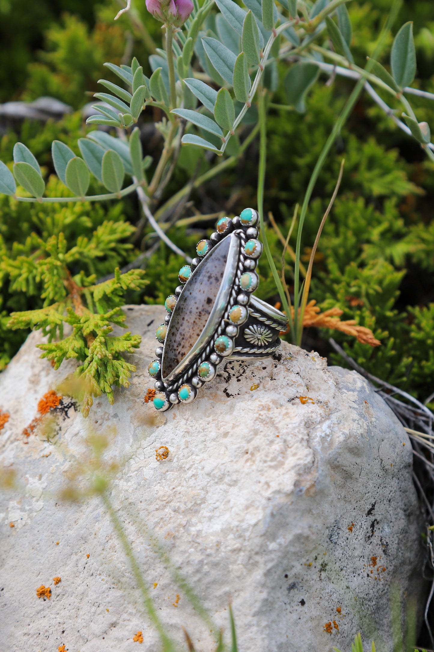 Montana Agate & Kingman Turquoise Statement Ring | Montana Collection