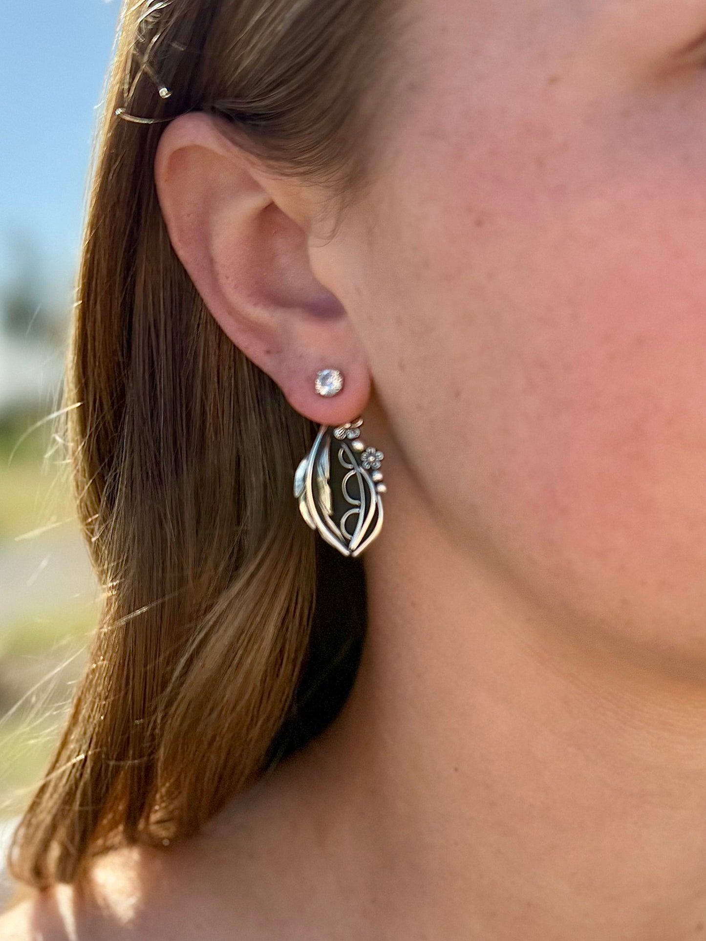 Kingman Turquoise Earring Jackets – Convertible Sterling Silver Earrings