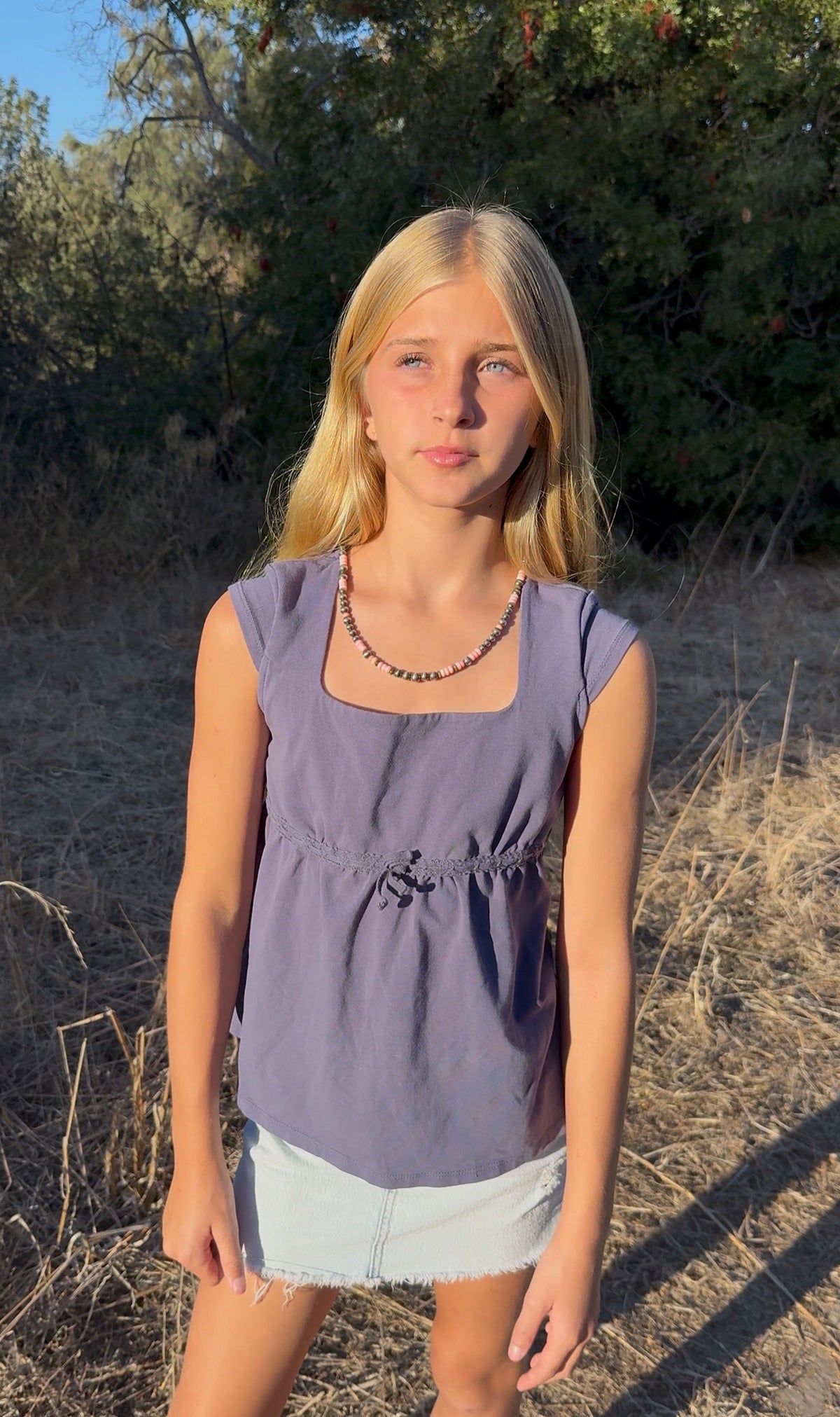 Pink Conch Montana Agate and sterling silver pearl necklace worn as a Western layering necklace