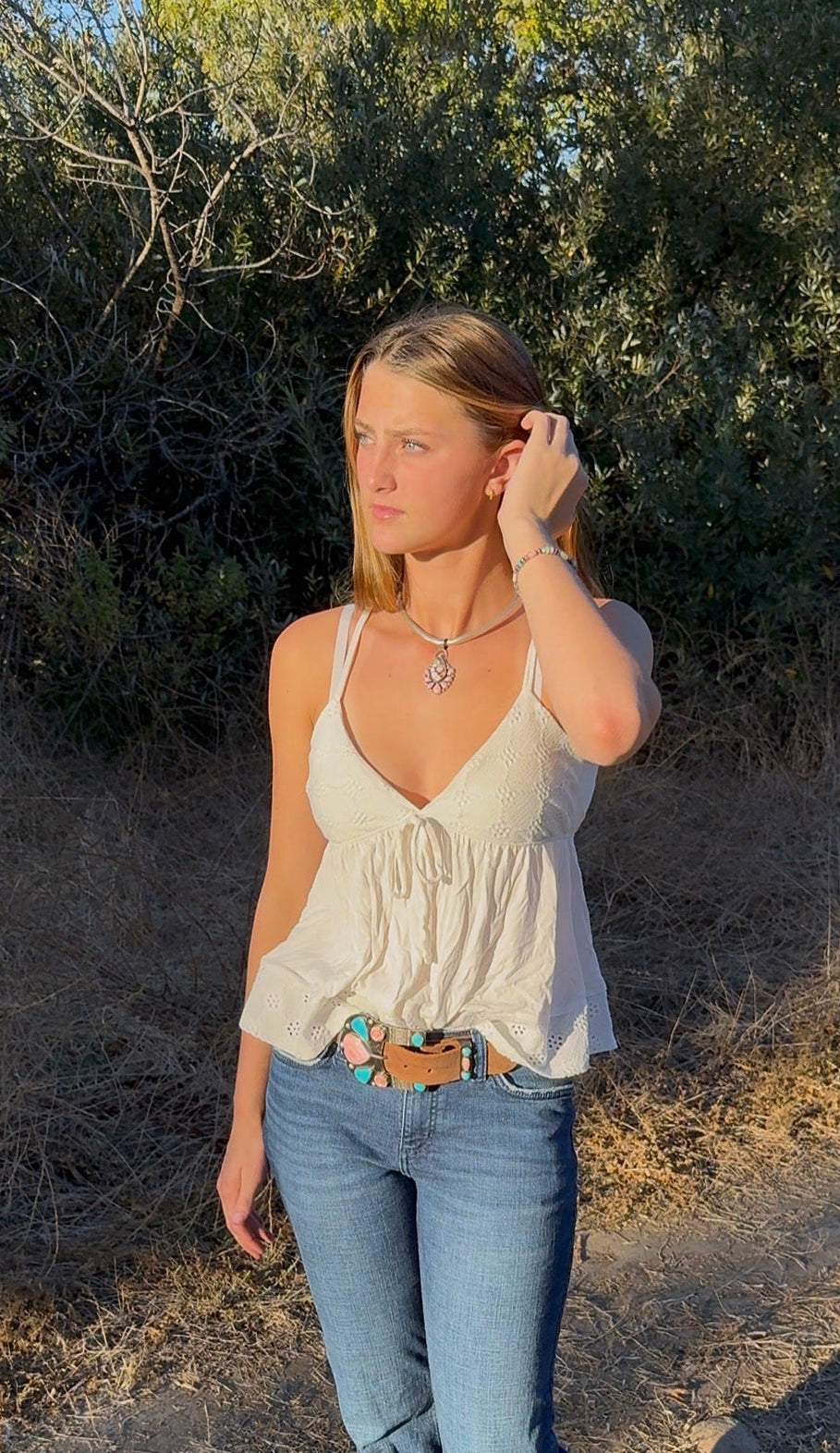 Wild Horse & Pink Conch Sterling Silver Pendant | Montana Collection