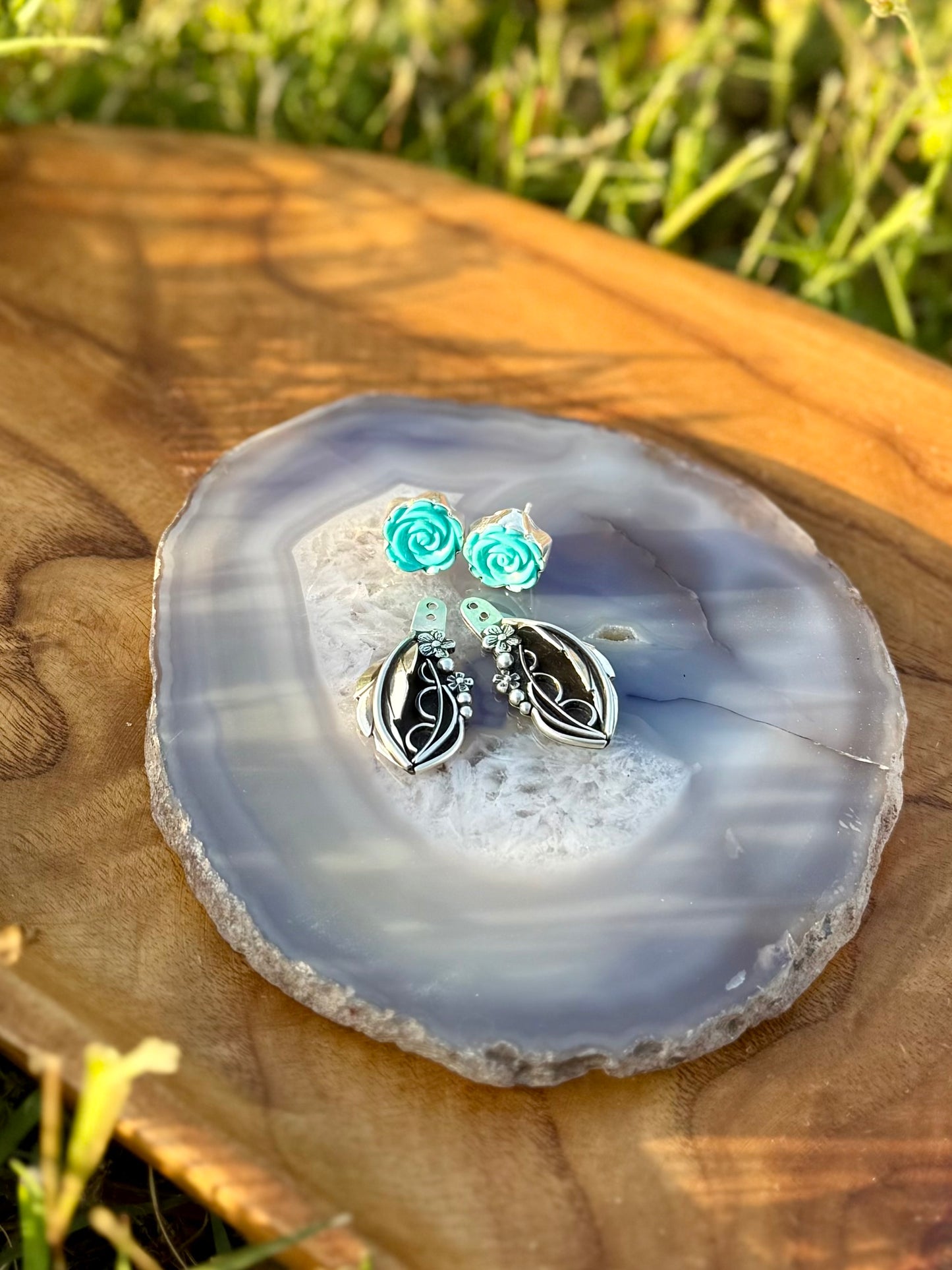 Kingman Turquoise Earring Jackets – Convertible Sterling Silver Earrings