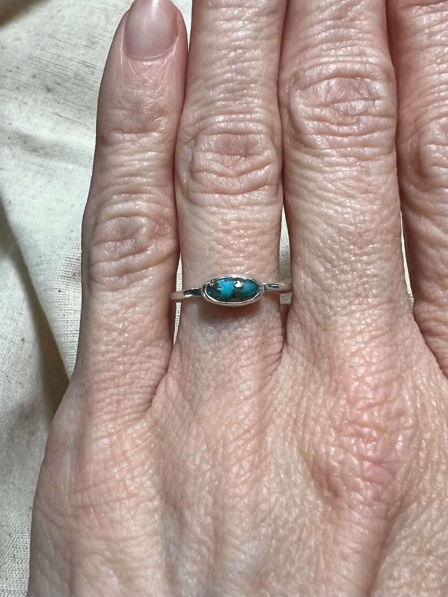 Rare Morenci Turquoise Sterling Silver Ring