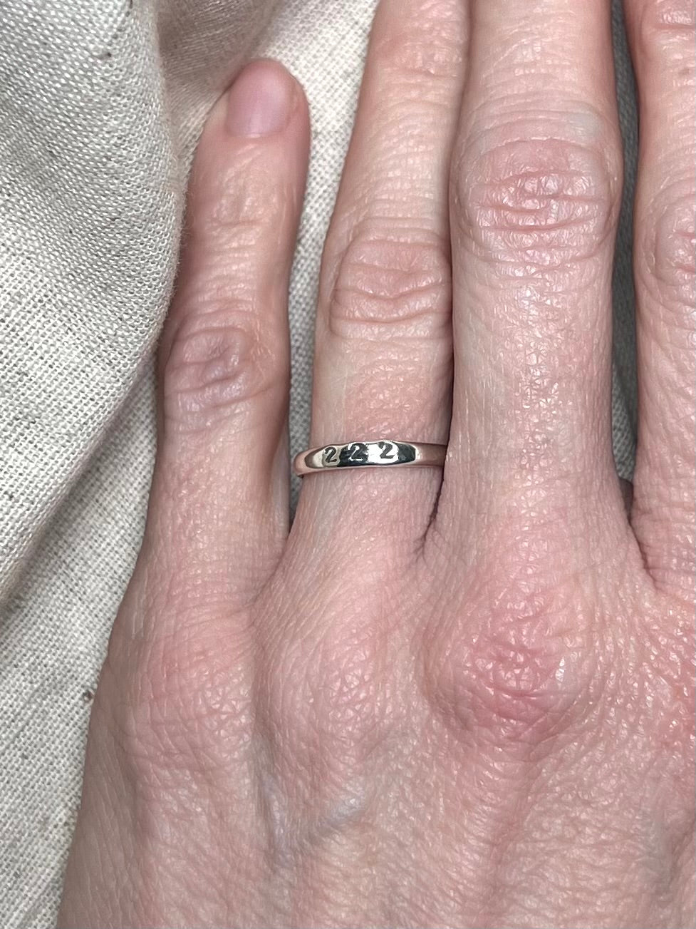 Angel Number Ring Sterling Silver - Whole Sizes