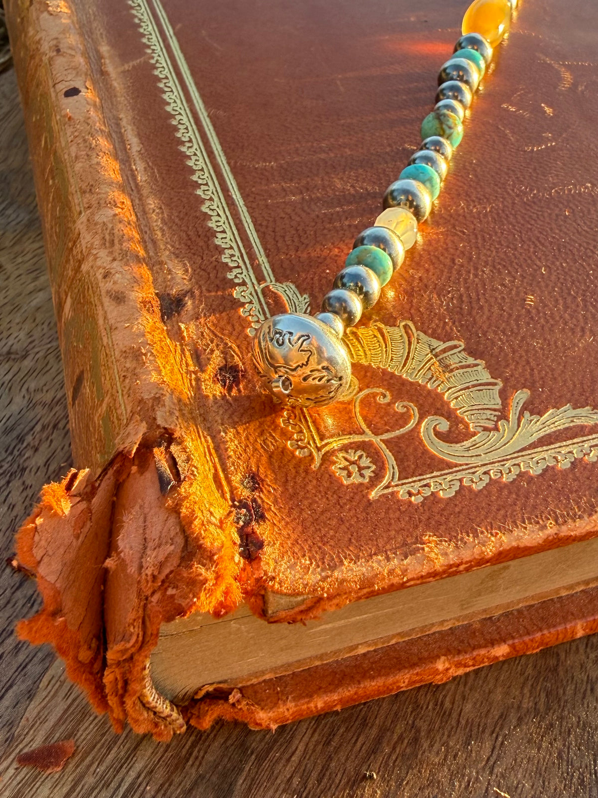 Montana Agate & Kingman Turquoise Sterling Silver Lariat Necklace | Montana Collection