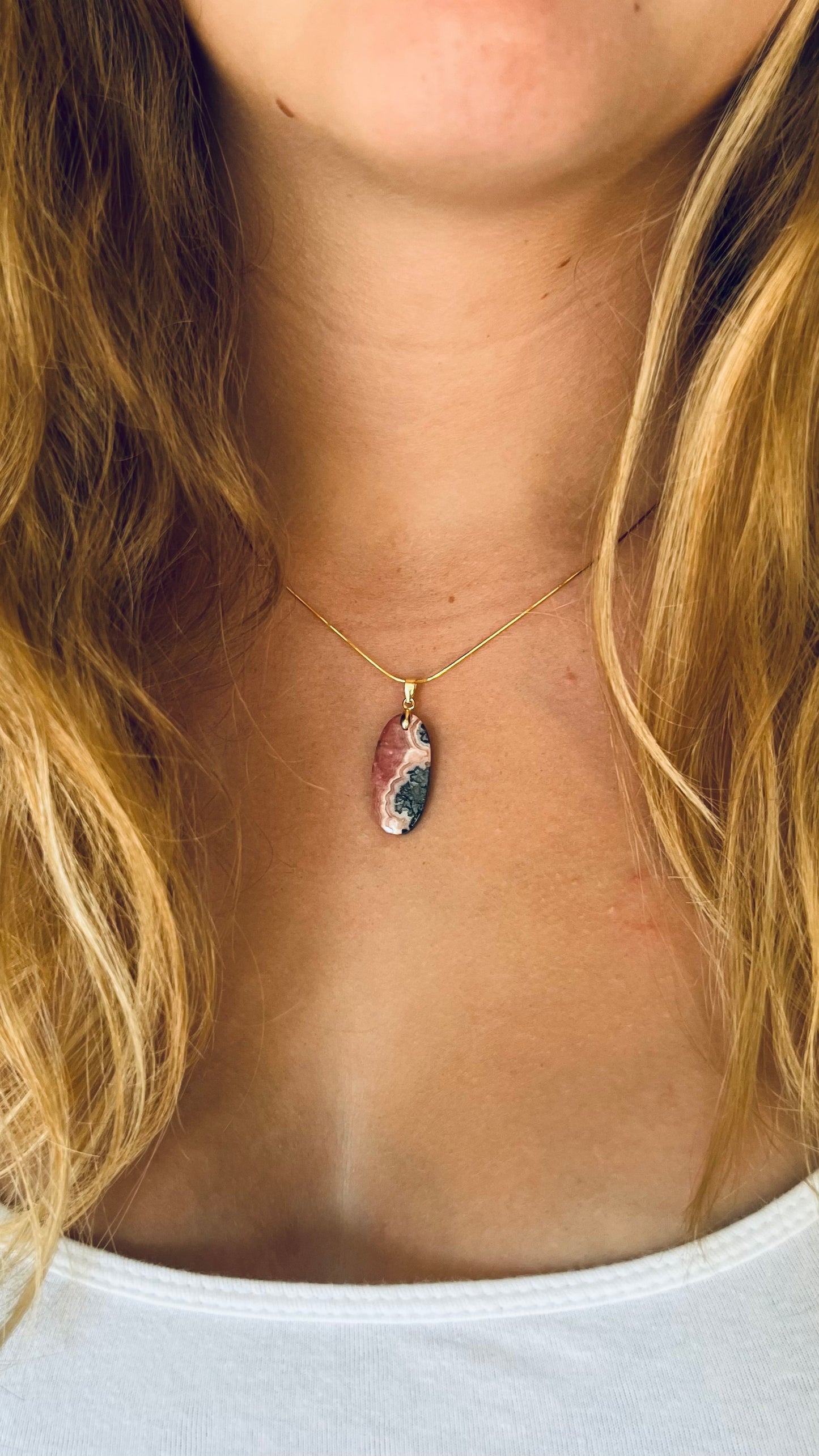 Rhodochrosite Necklace - Sister Best Friend