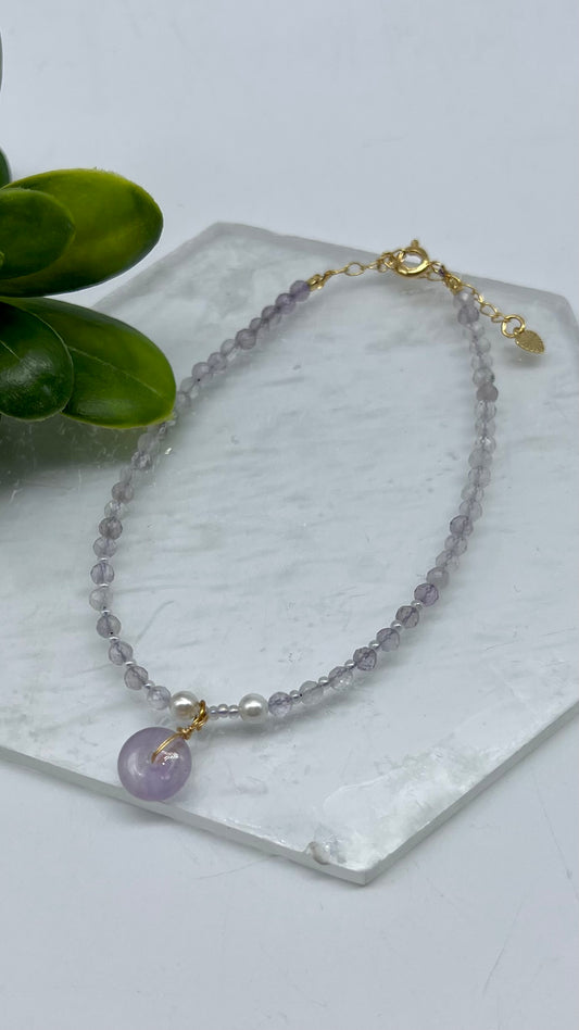 Fluorite Donut Anklet