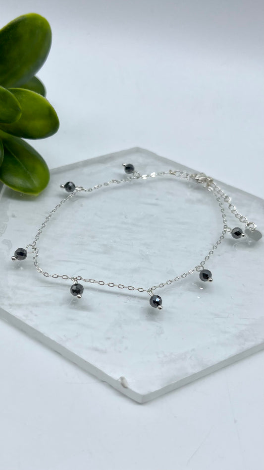 Hematite Anklet - Balance, Clarity, Action, Manifest, Protection
