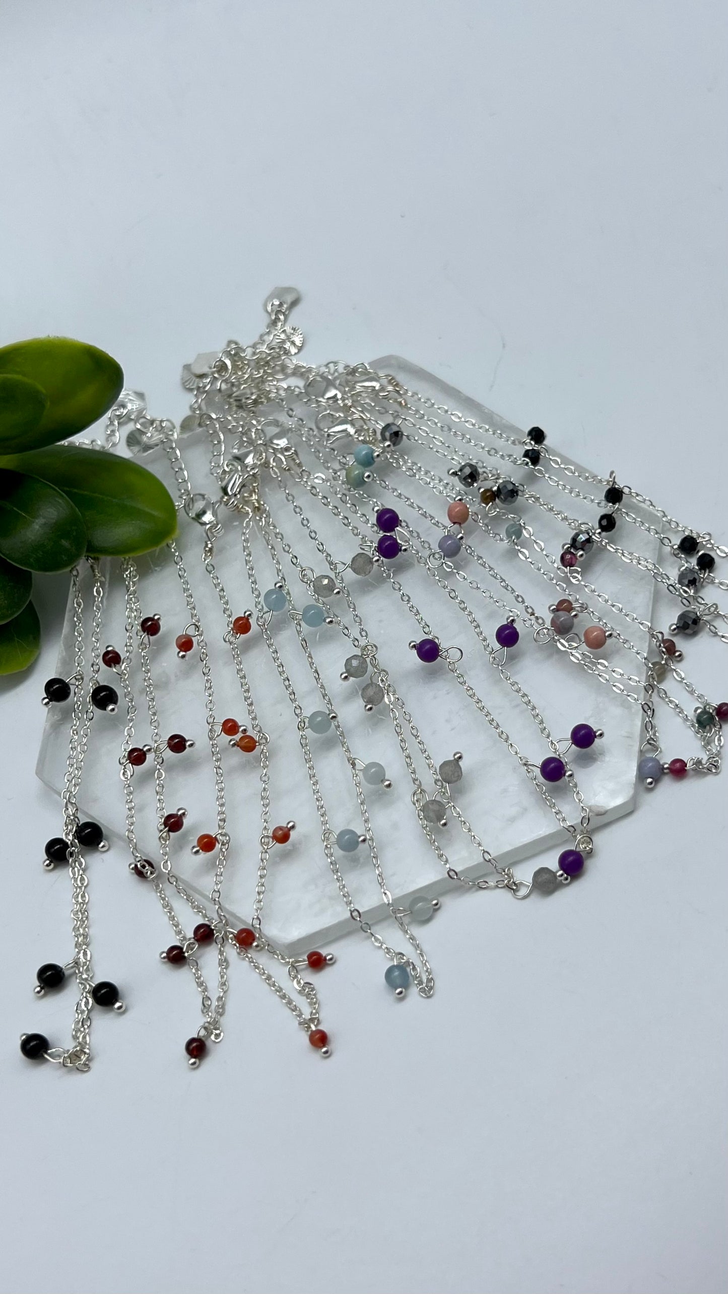 Faceted  Labradorite Anklet - Transformation, Intuition, Protection, Stress Anxiety Relief