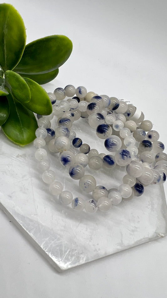 Rare Dumortierite Bracelet - Calm, Relaxation, Harmony, Confidence, Memory enhancement
