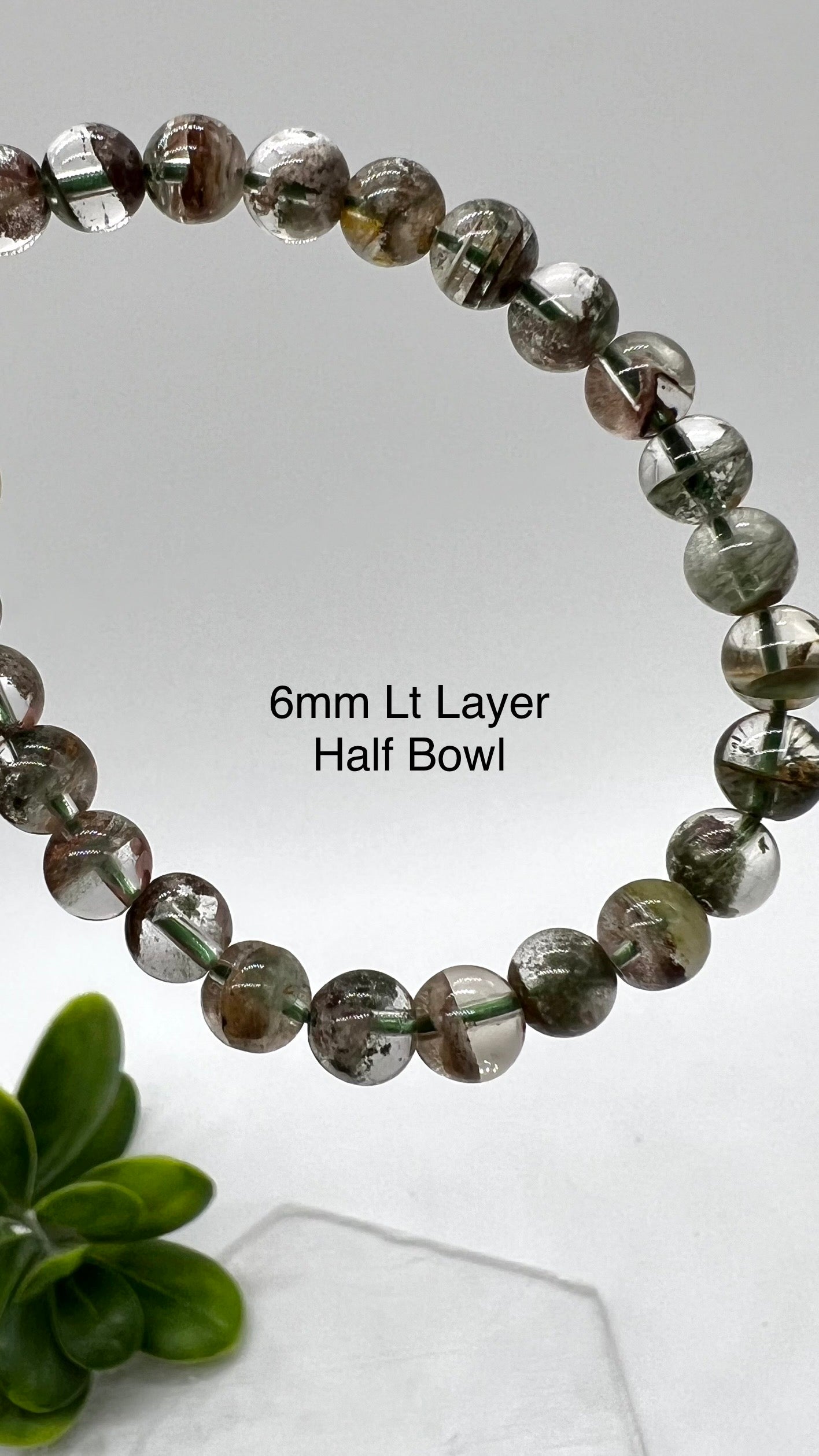 HQ Lodalite layered Garden Quartz Phantom Bracelet - Cleansing, Healing, Energy, Focus, Balance