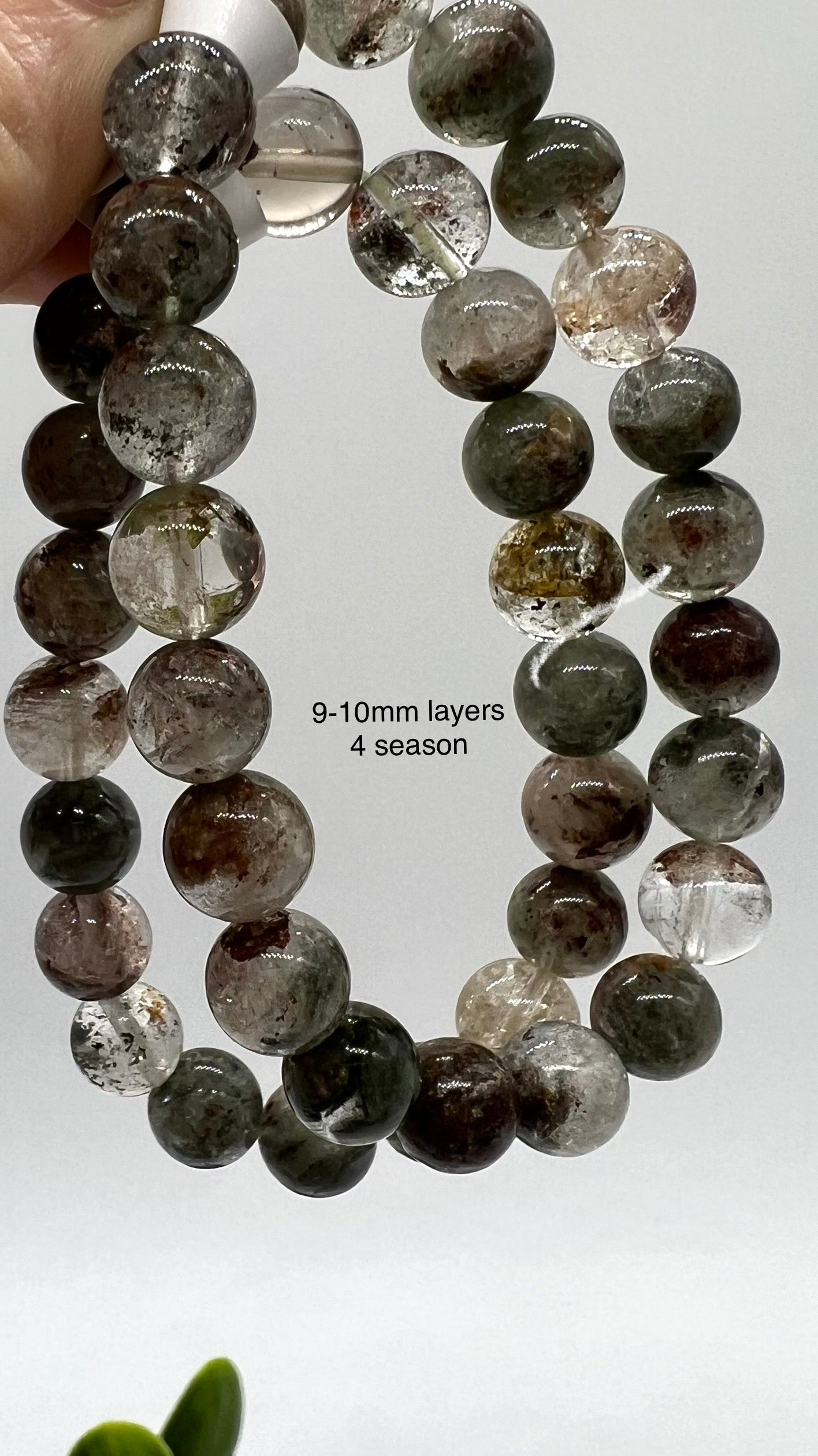HQ Lodalite layered Garden Quartz Phantom Bracelet - Cleansing, Healing, Energy, Focus, Balance