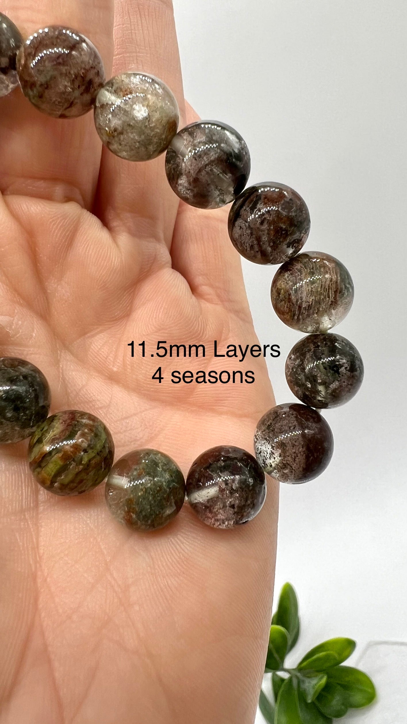 HQ Lodalite layered Garden Quartz Phantom Bracelet - Cleansing, Healing, Energy, Focus, Balance