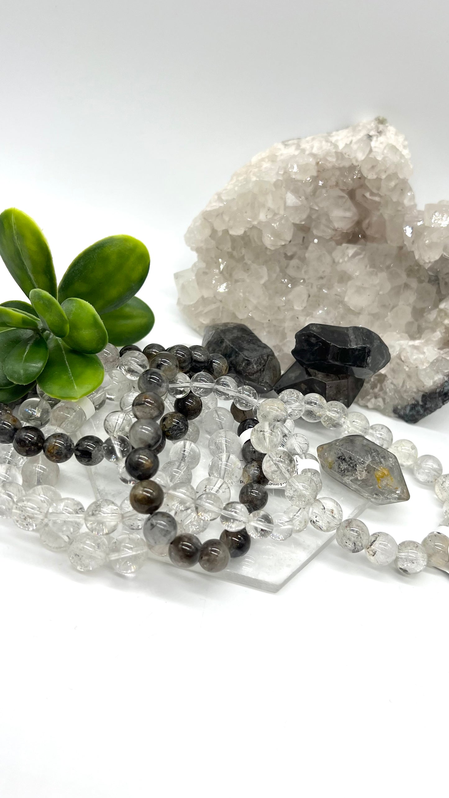 RARE Genuine Herkimer Diamond Bracelet - Clarity, Attunement, Dreams, Strength, Intuition, Healing