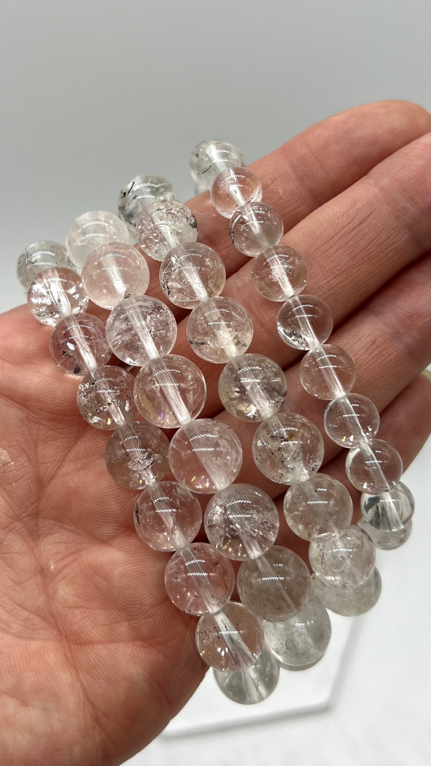RARE Genuine Herkimer Diamond Bracelet - Clarity, Attunement, Dreams, Strength, Intuition, Healing