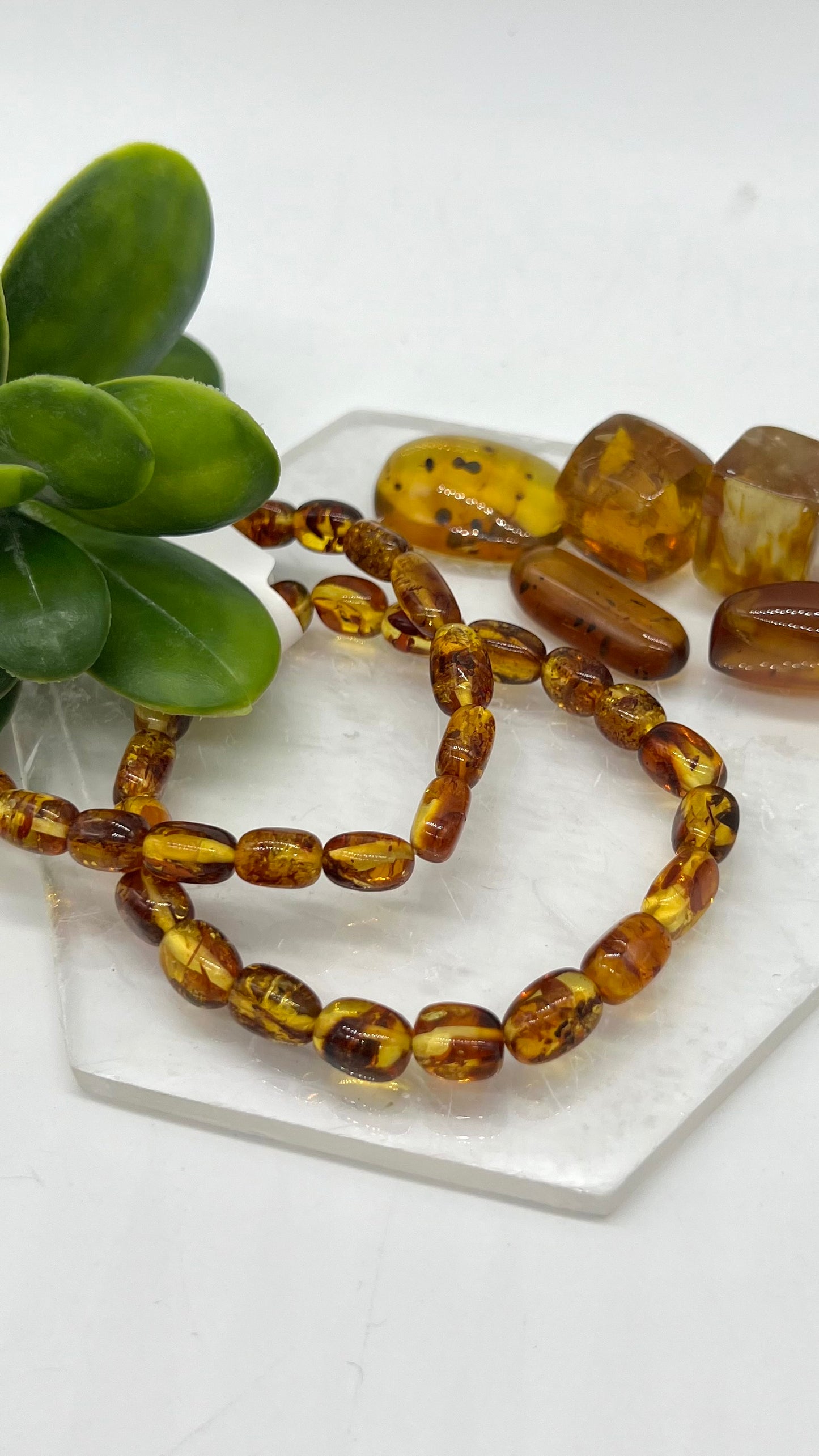 Free Form Amber Bracelet - Abundance, Creativity, Courage, Self Confidence