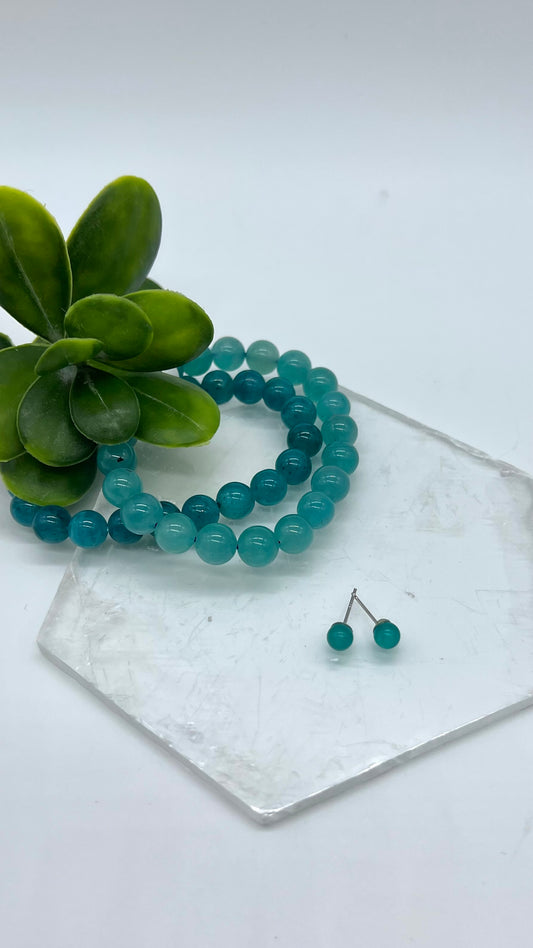 Amazonite Earrings - Communication, Clarity, Trust, Luck, Success