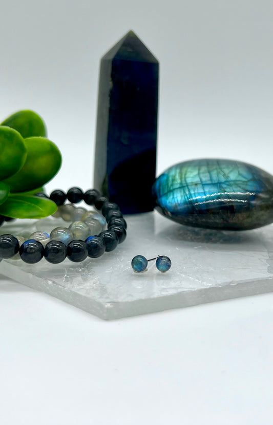 Labradorite Earrings -Transformation, Intuition, Protection, Stress Anxiety Relief