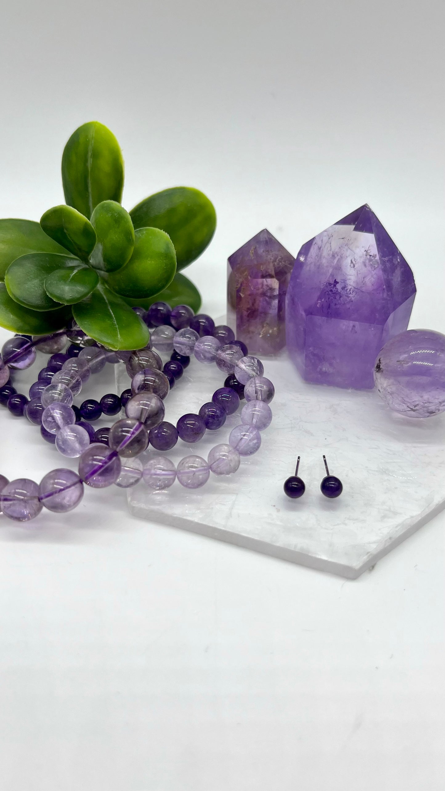 Amethyst Earrings - Clarity, Awareness, Sobriety, Wisdom