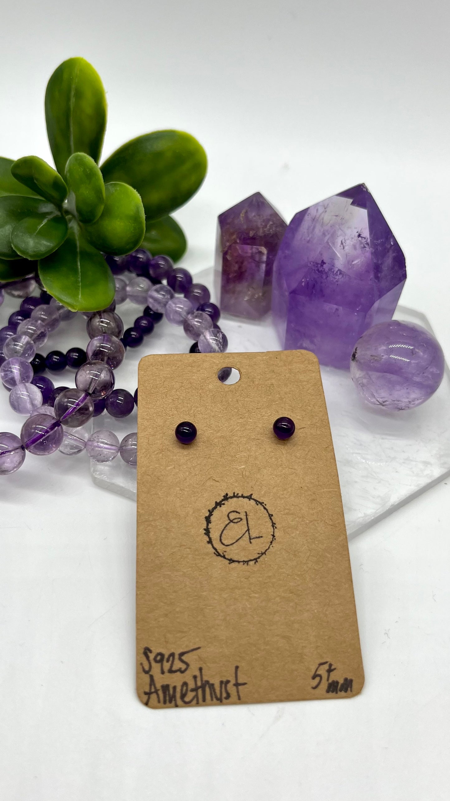 Amethyst Earrings - Clarity, Awareness, Sobriety, Wisdom