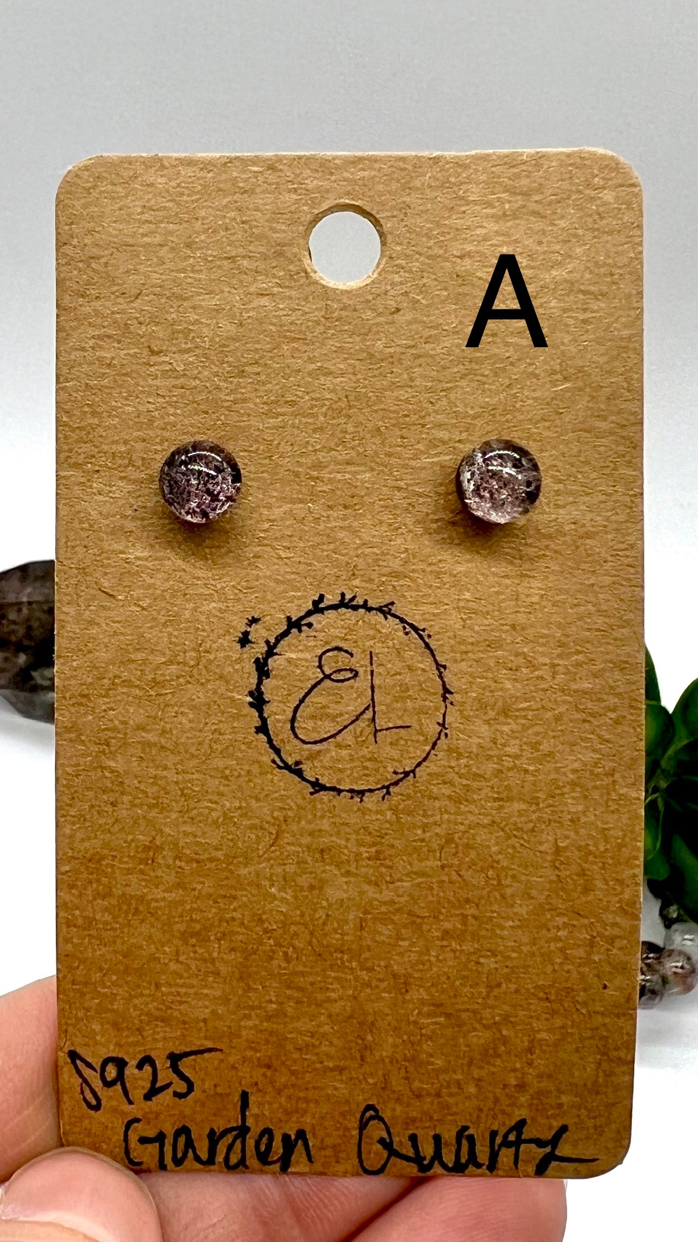 HQ Garden Quartz Earrings - Cleansing, Healing, Energy, Focus, Balance