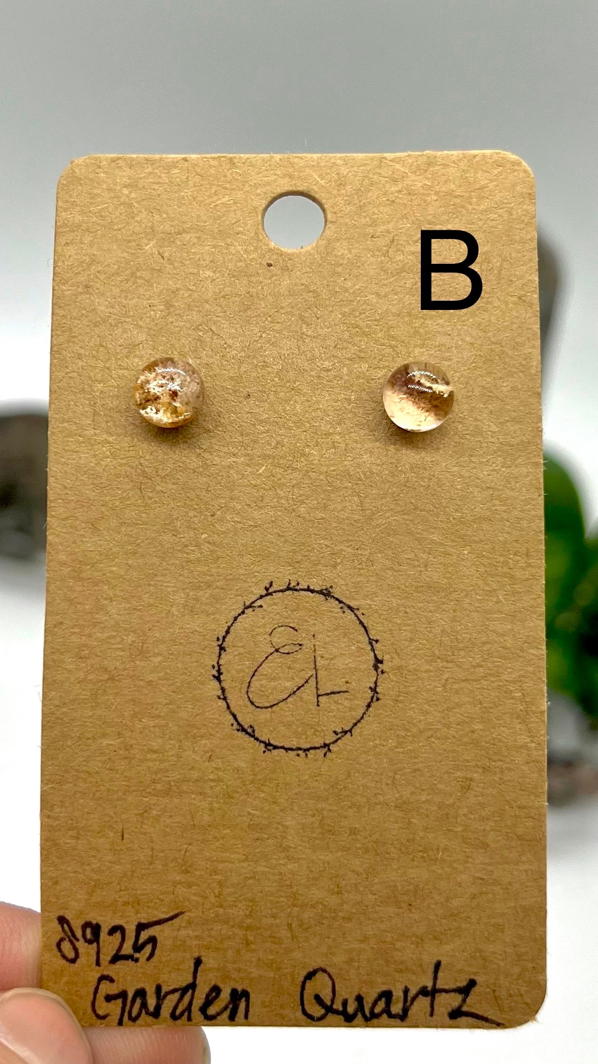 HQ Garden Quartz Earrings - Cleansing, Healing, Energy, Focus, Balance