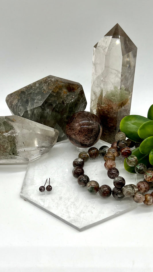 Garden Quartz Earrings - Cleansing, Healing, Energy, Focus, Balance