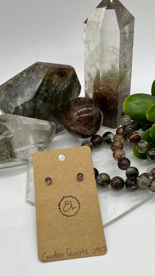 Garden Quartz Earrings - Cleansing, Healing, Energy, Focus, Balance