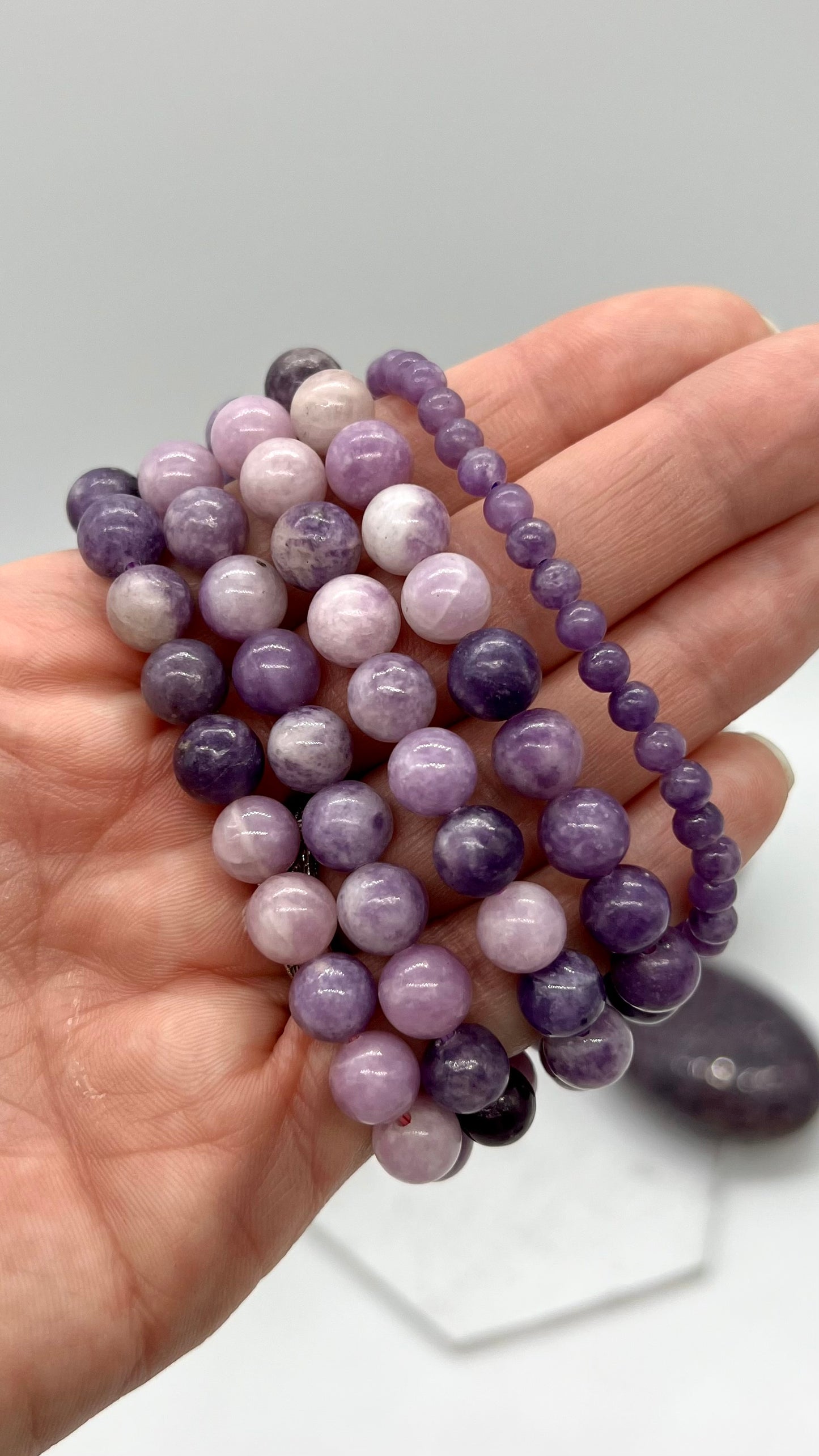 Lepidolite Bracelet - Stress Relief, Calming, Love, Anxiety, Joy, Balance