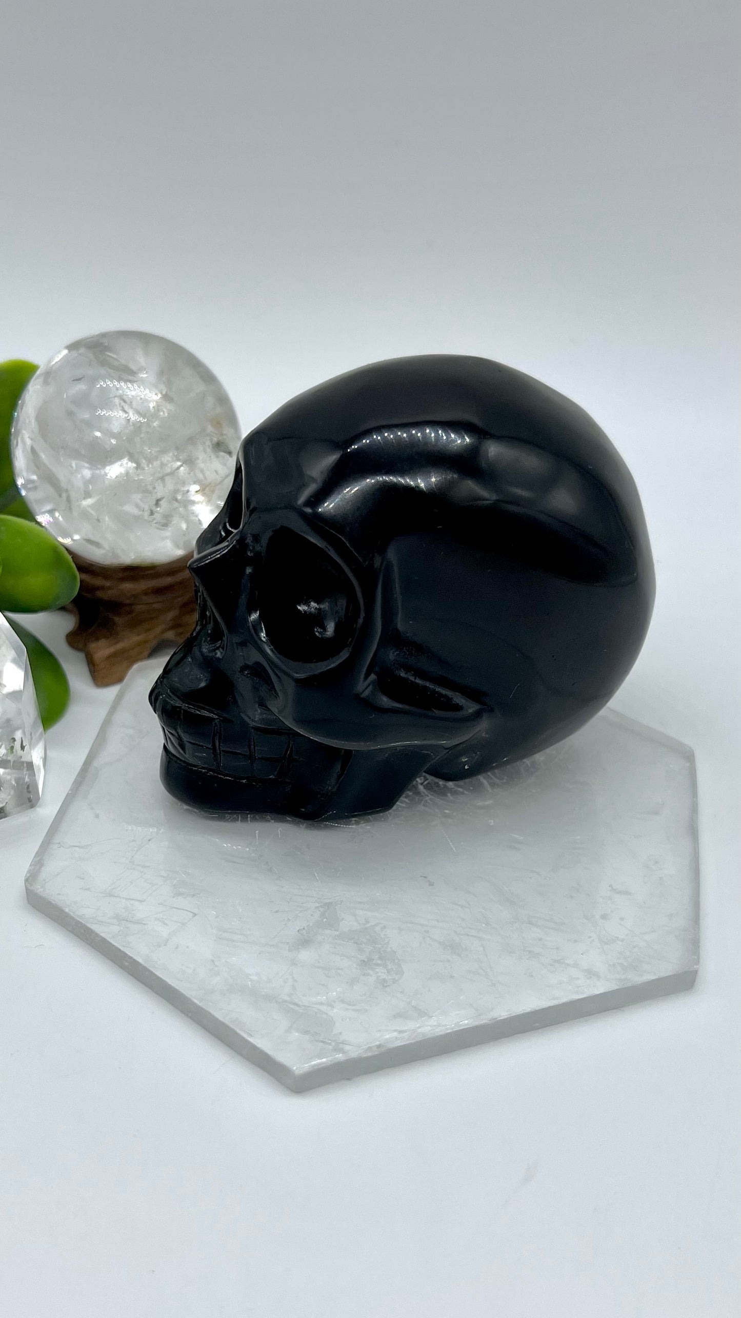 Black Obsidian Skull Large