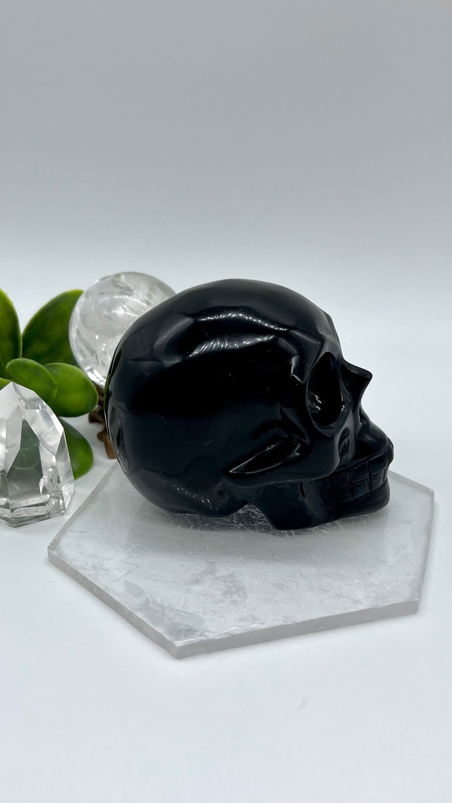Black Obsidian Skull Large