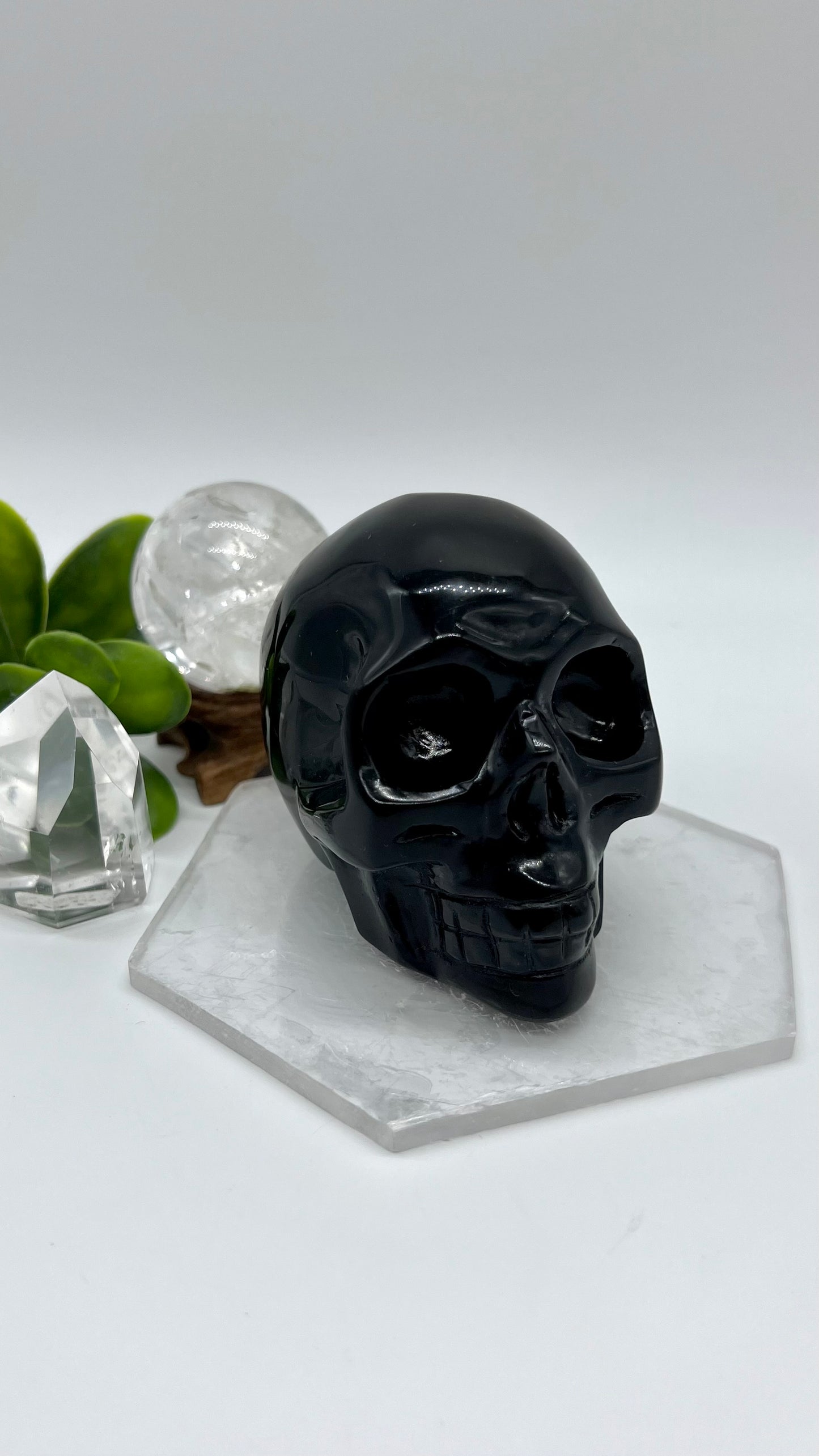 Black Obsidian Skull Large