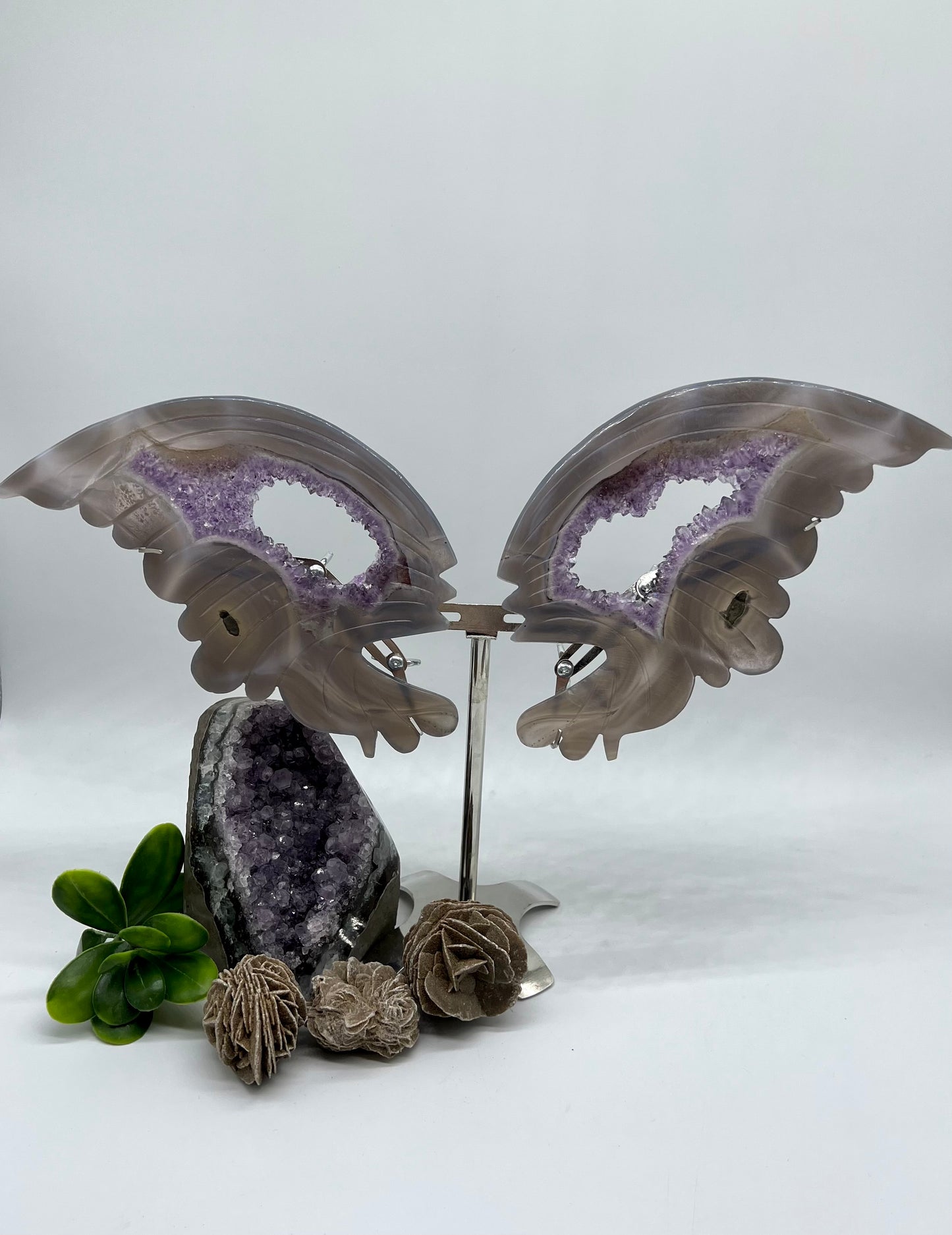 Amethyst Druzy Agate Butterfly