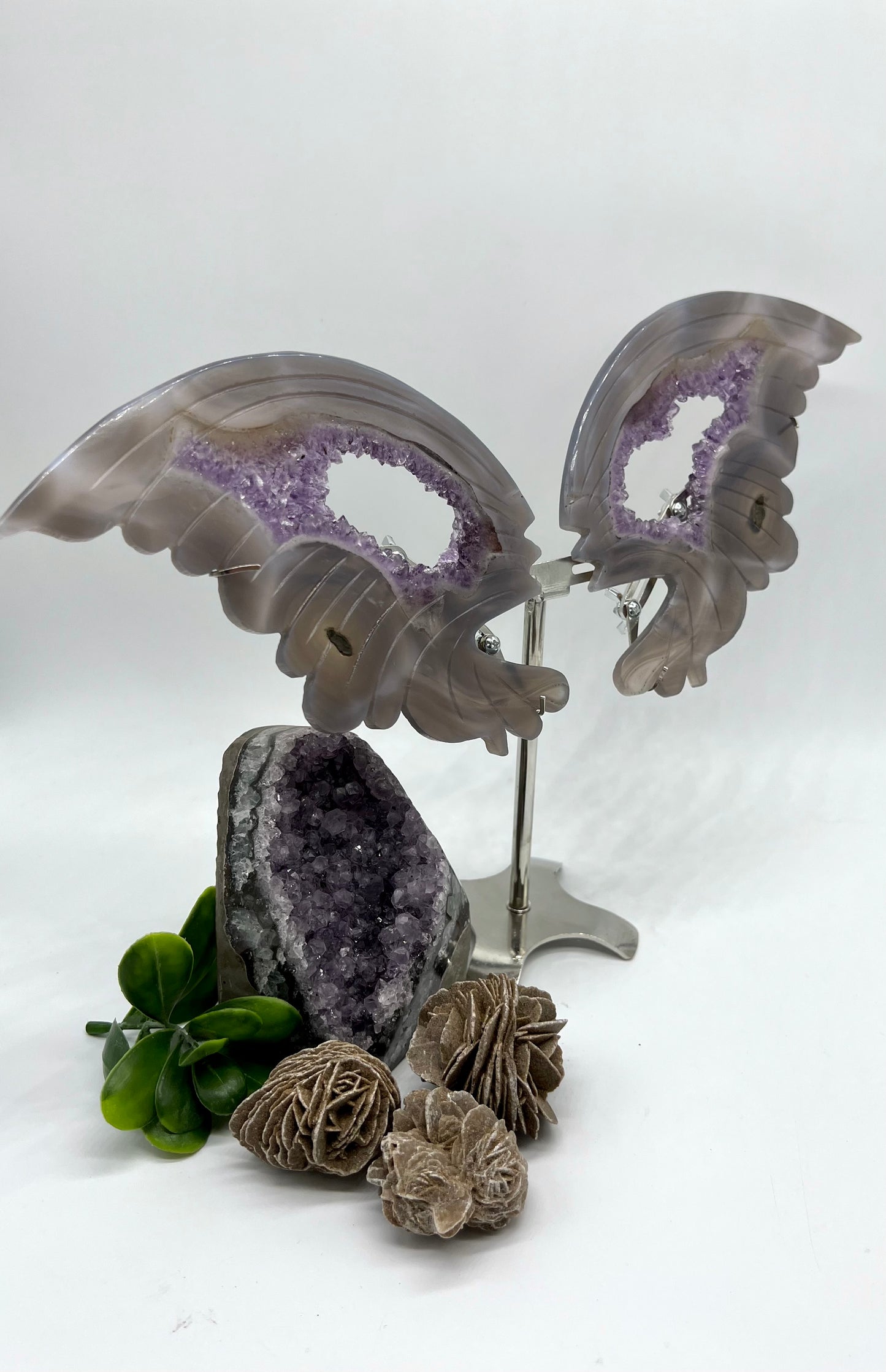 Amethyst Druzy Agate Butterfly