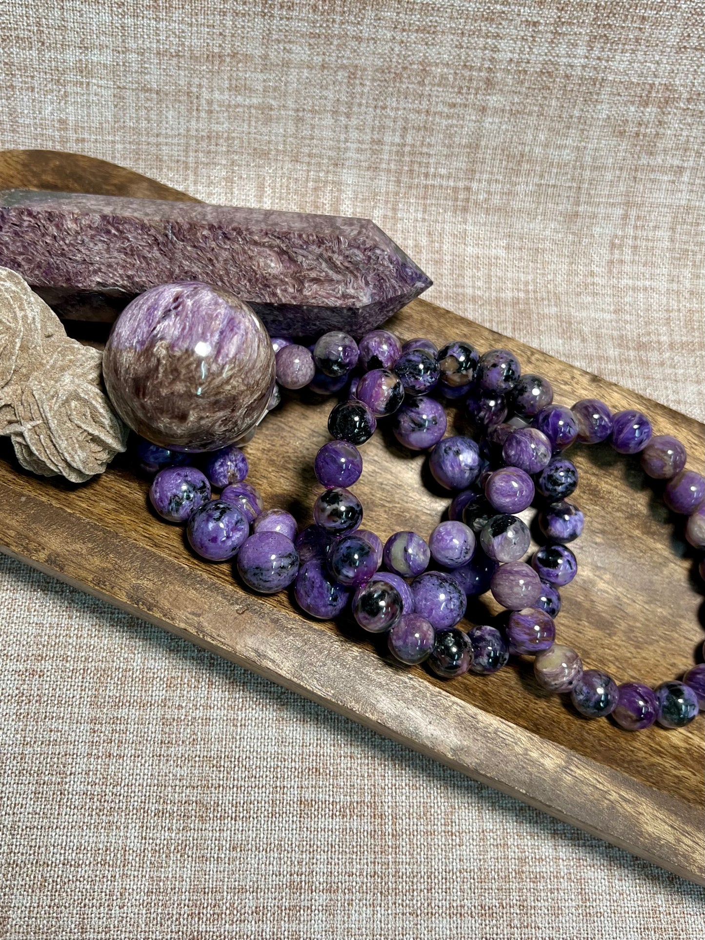 Charoite Bracelet - Intuition, Trust, Stress Relief, Calming