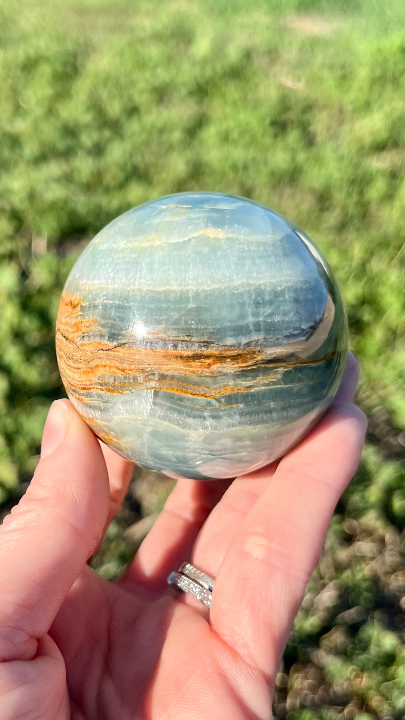 Blue Onyx Sphere