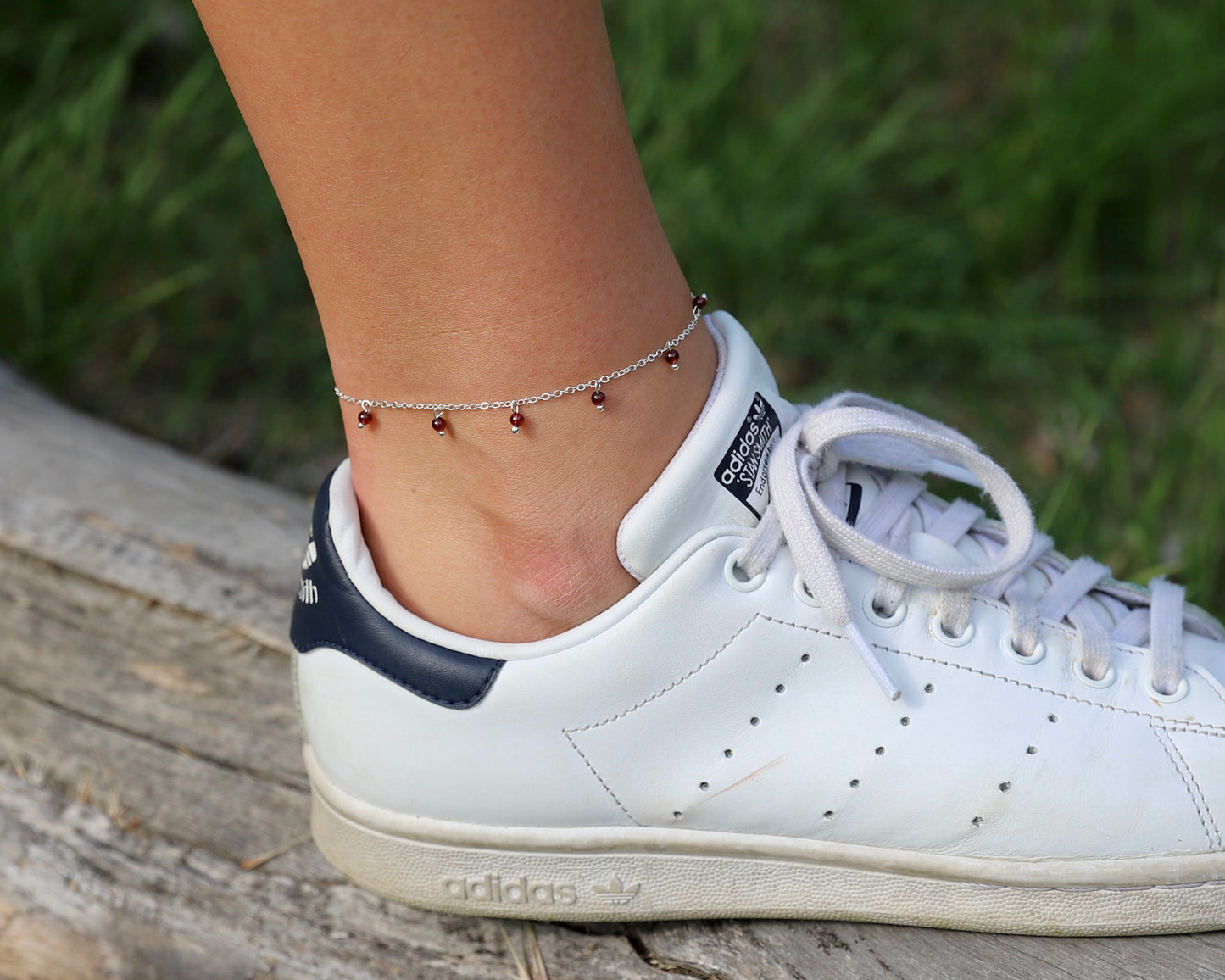 Garnet Anklet - Strength, Confidence, Positivity, Focus, Grounding, Protection