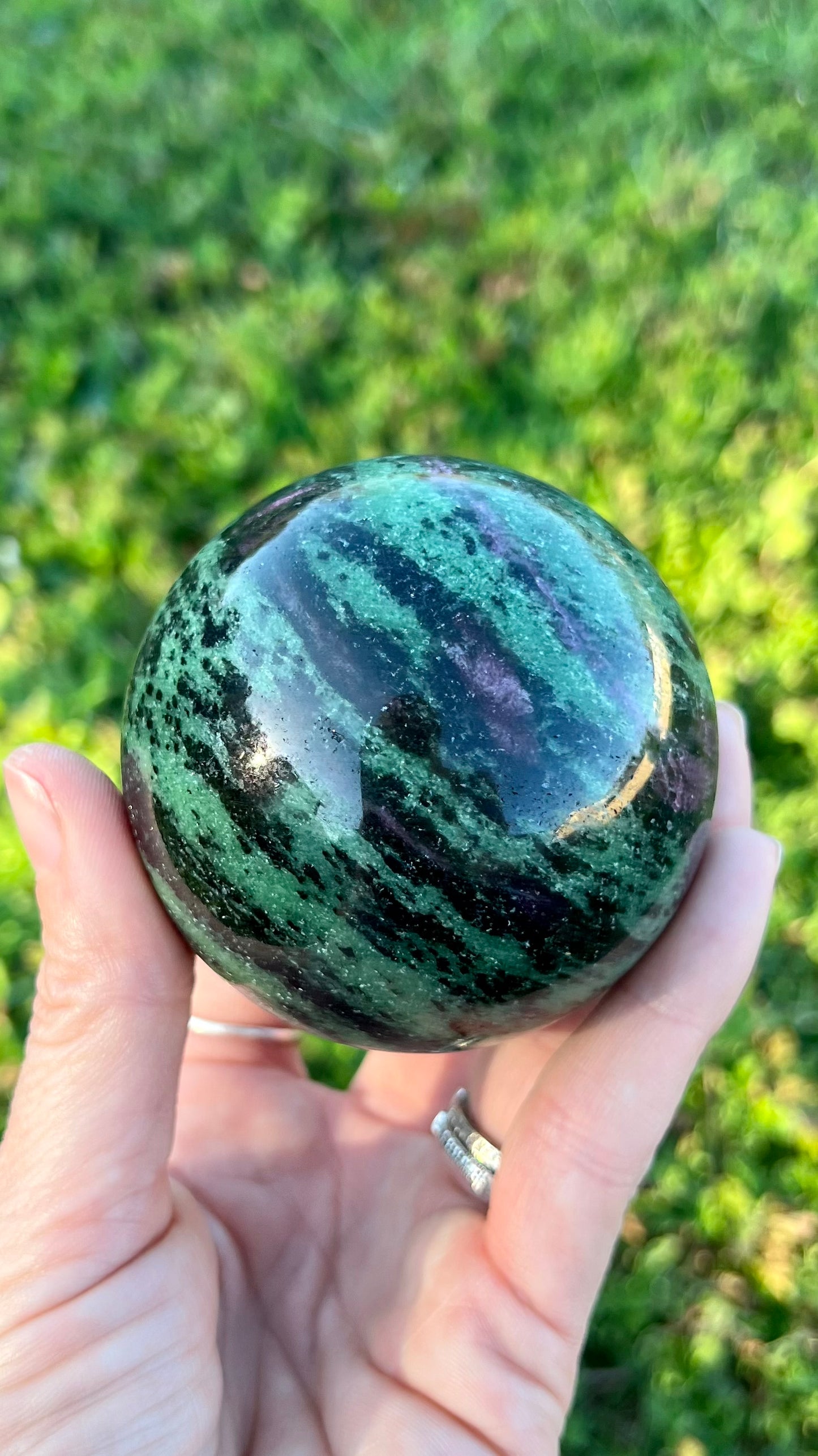 Ruby Zoisite Sphere Large