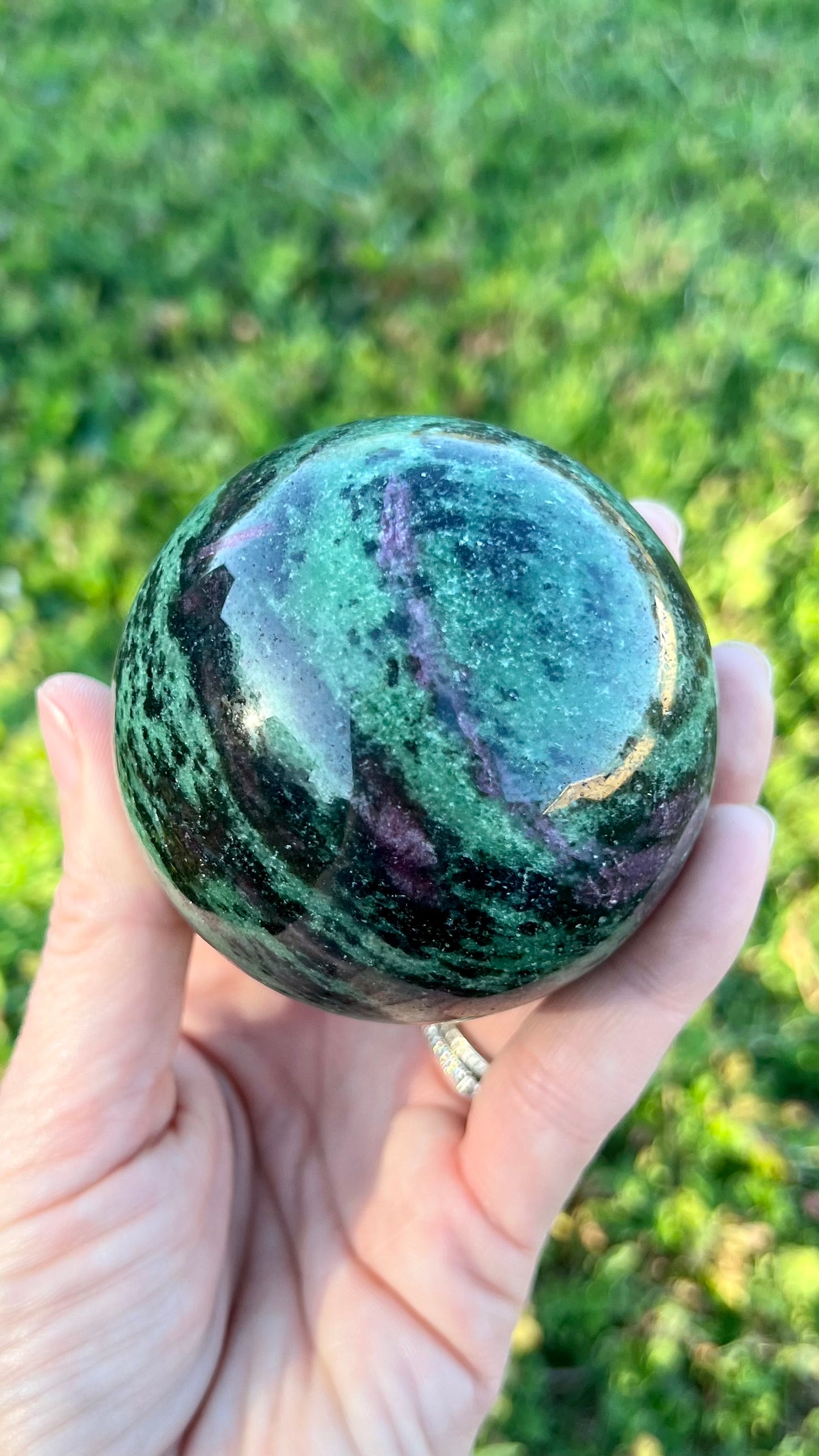 Ruby Zoisite Sphere Large