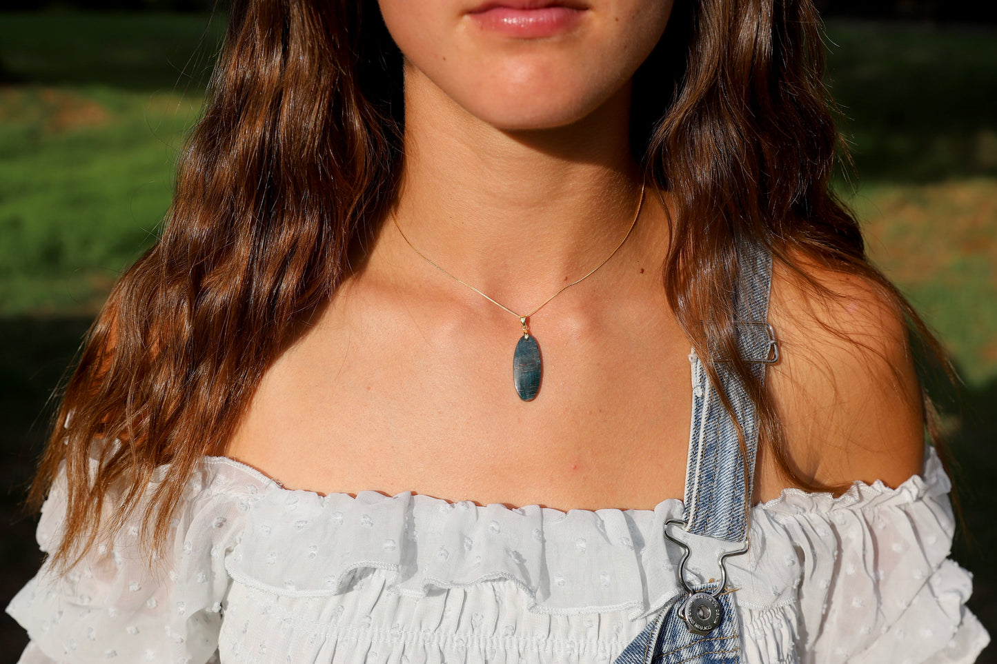 Blue Apatite Necklace - Sister Best Friend