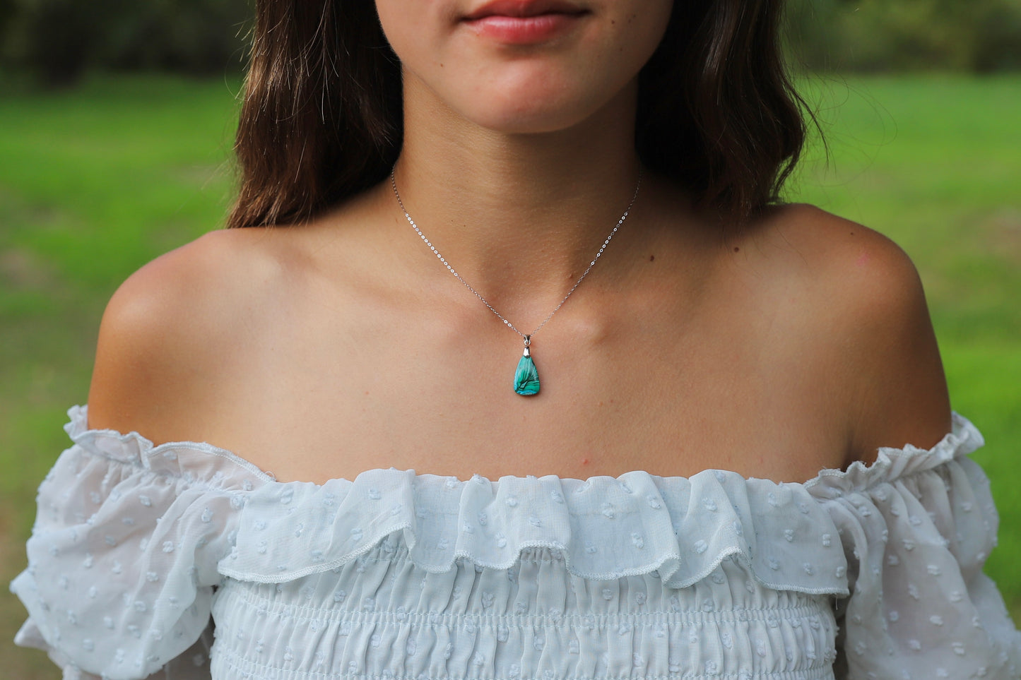 Chrysocolla and Malachite Necklace - Sister Best Friend