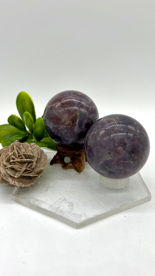 Rare HQ Galaxy Star Black Rose Quartz Sphere - AAA+