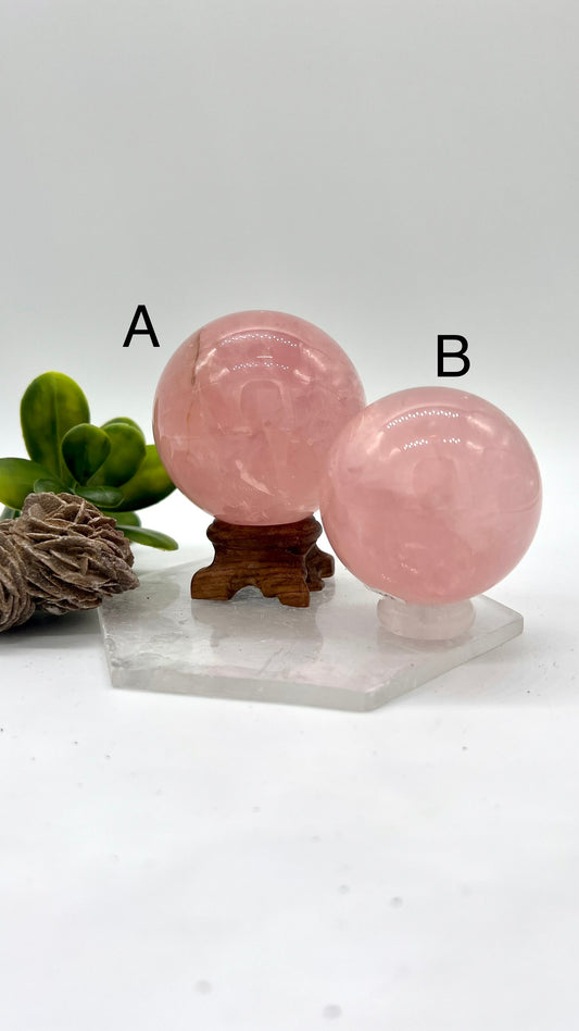 Madagascar Star Rose Quartz Sphere